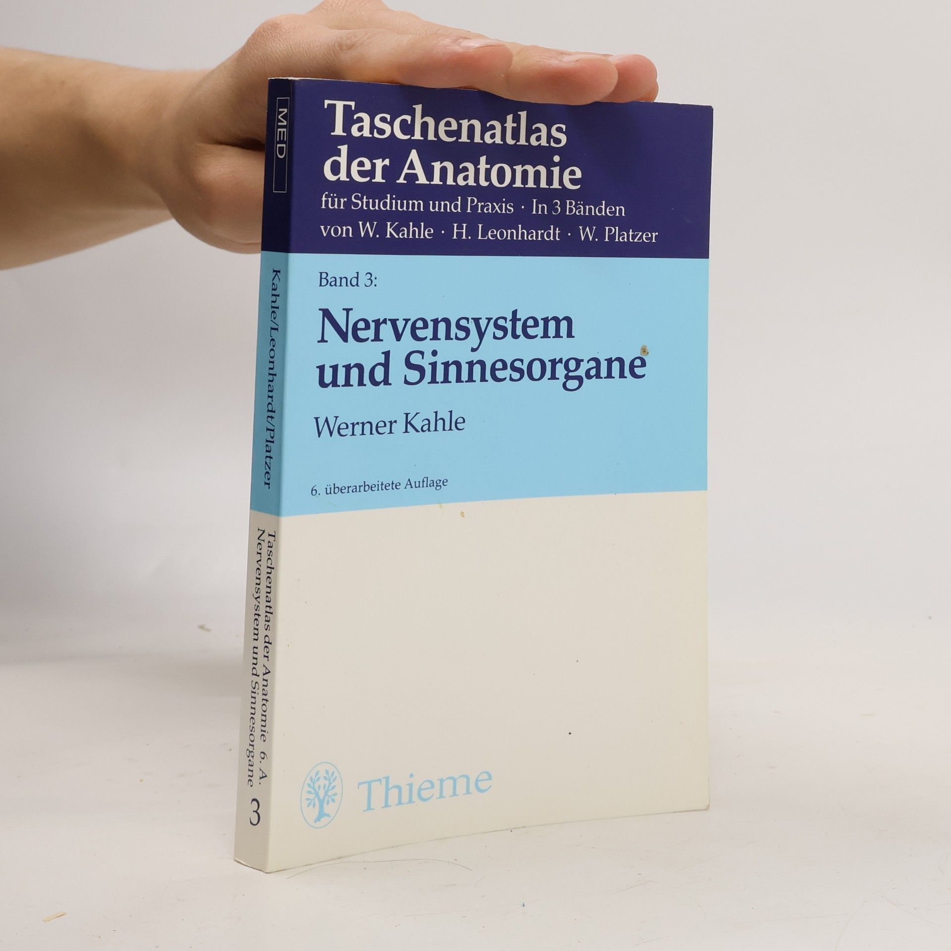 W. Werner Kahle Dtv-Atlas der Anatomie 3. Nervensystem und Sinnesorgane