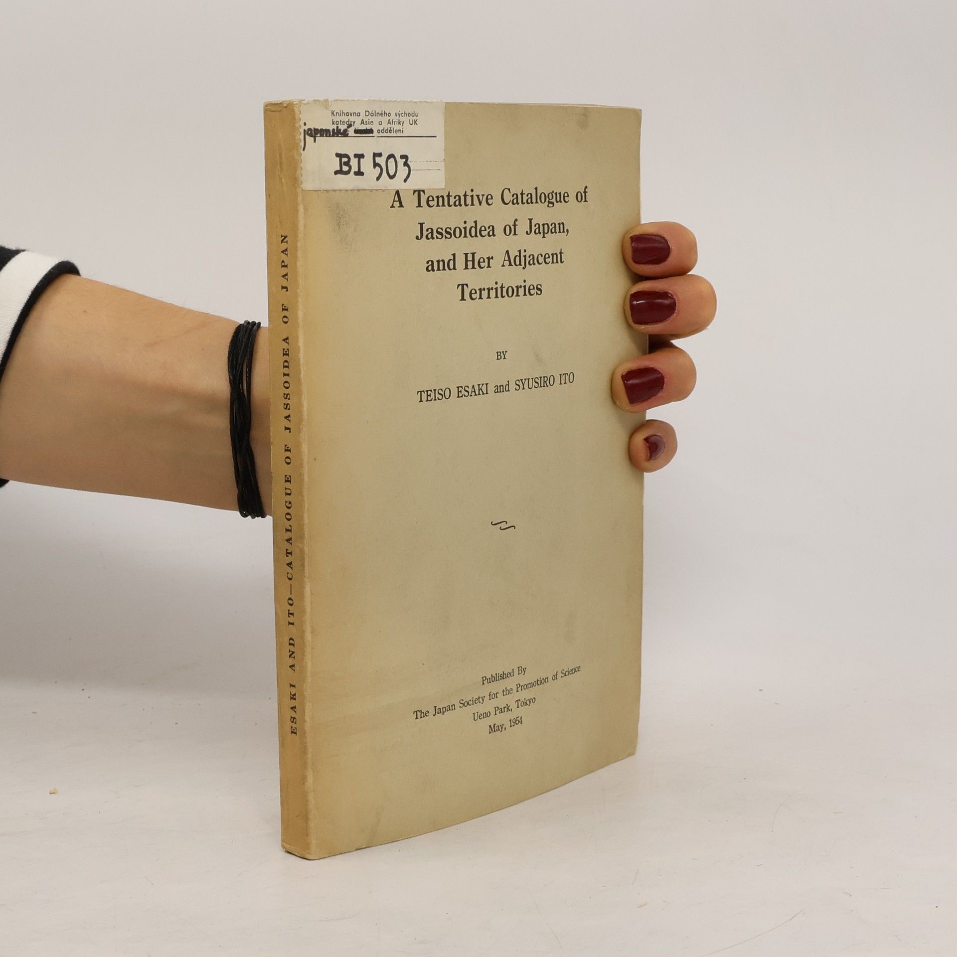 Teiso Esaki A Tentative Catalogue of Jassoidea of Japan, and Her Adjacent Territories