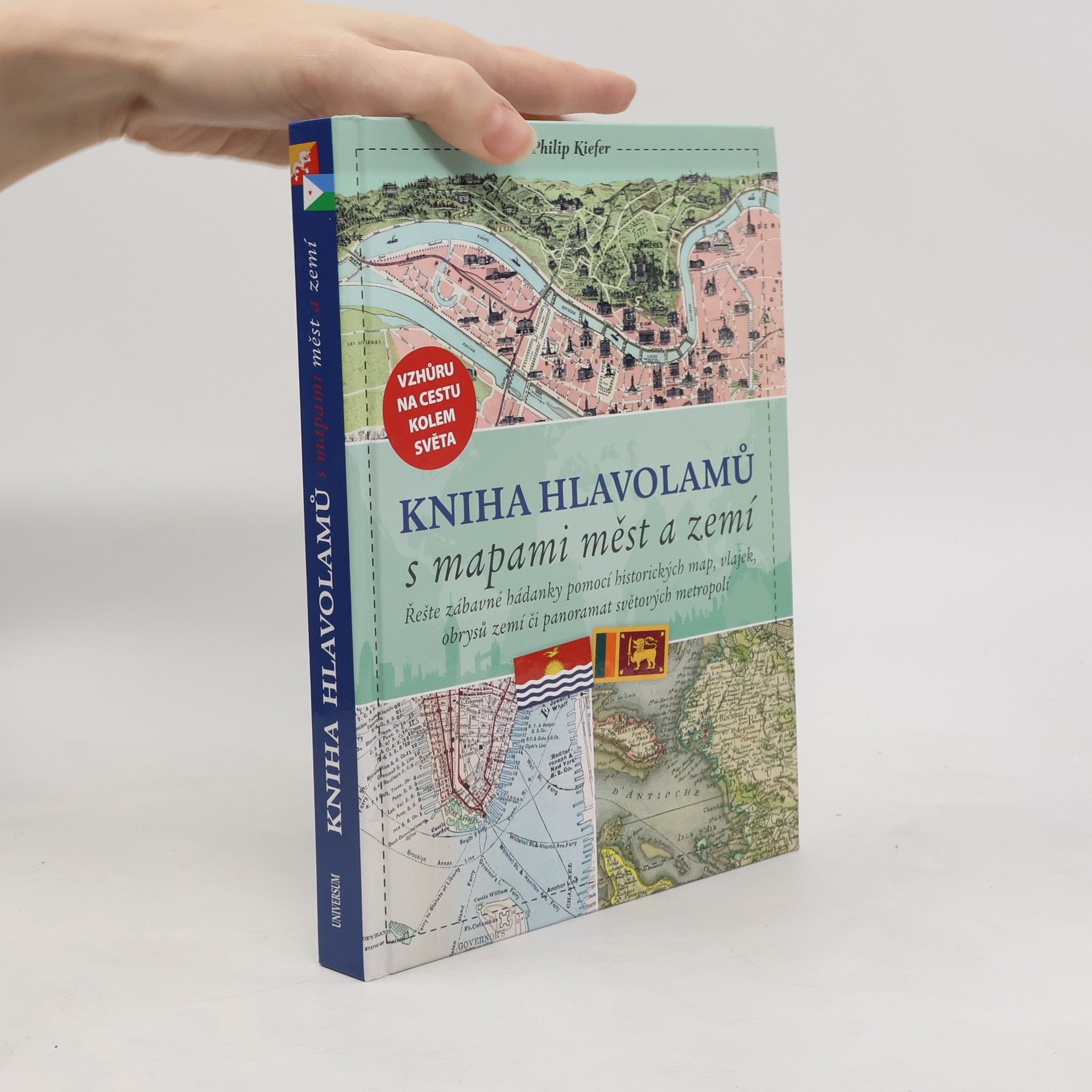Philip Kiefer Kniha hlavolamů s mapami měst a zemí