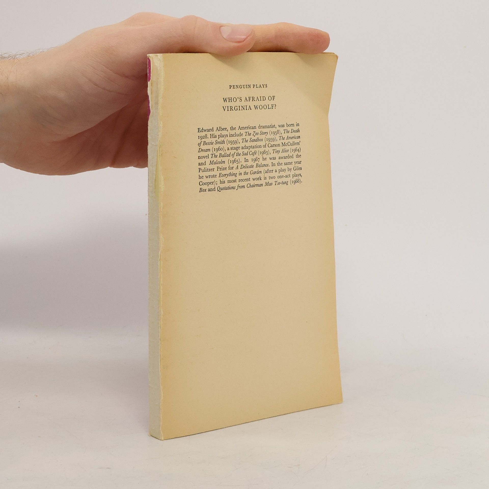 Edward Franklin Albee Who's Afraid of Virginia Woolf?