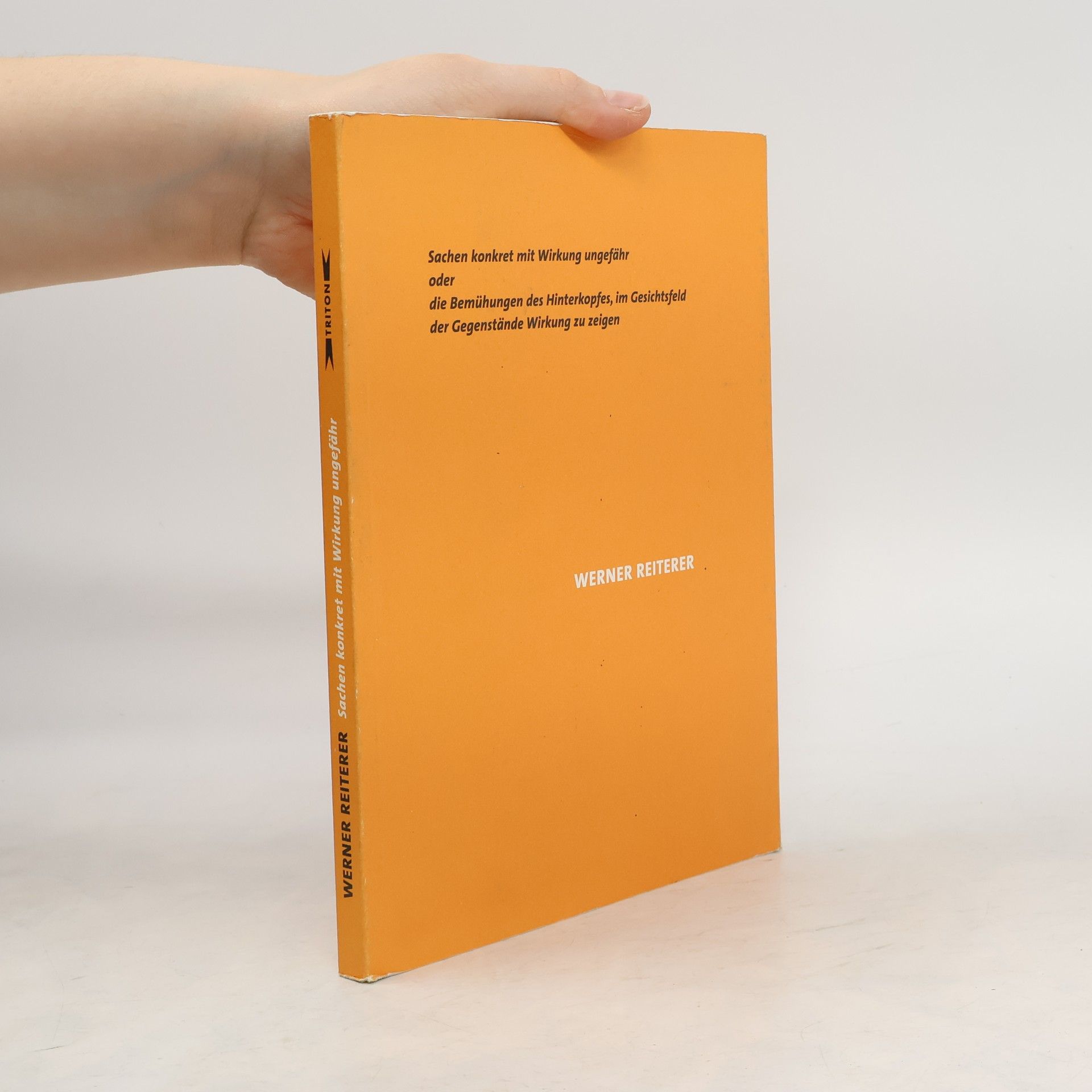 Werner Reiterer Sachen konkret mit Wirkung ungefähr oder die Bemühungen des Hinterkopfes, im Gesichtsfeld der Gegenstände Wirkung zu zeigen