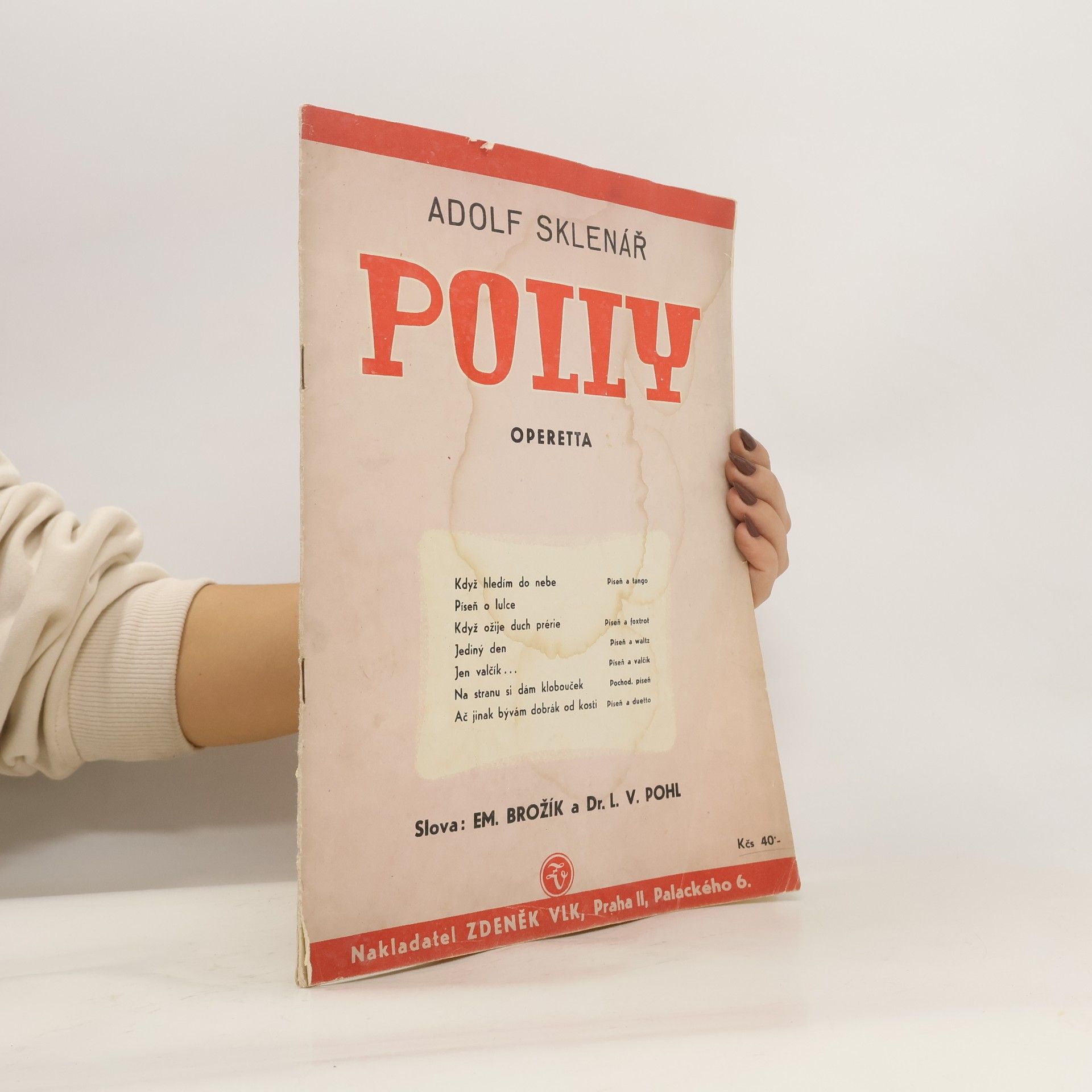 Adolf Sklenář Polly. Operetta