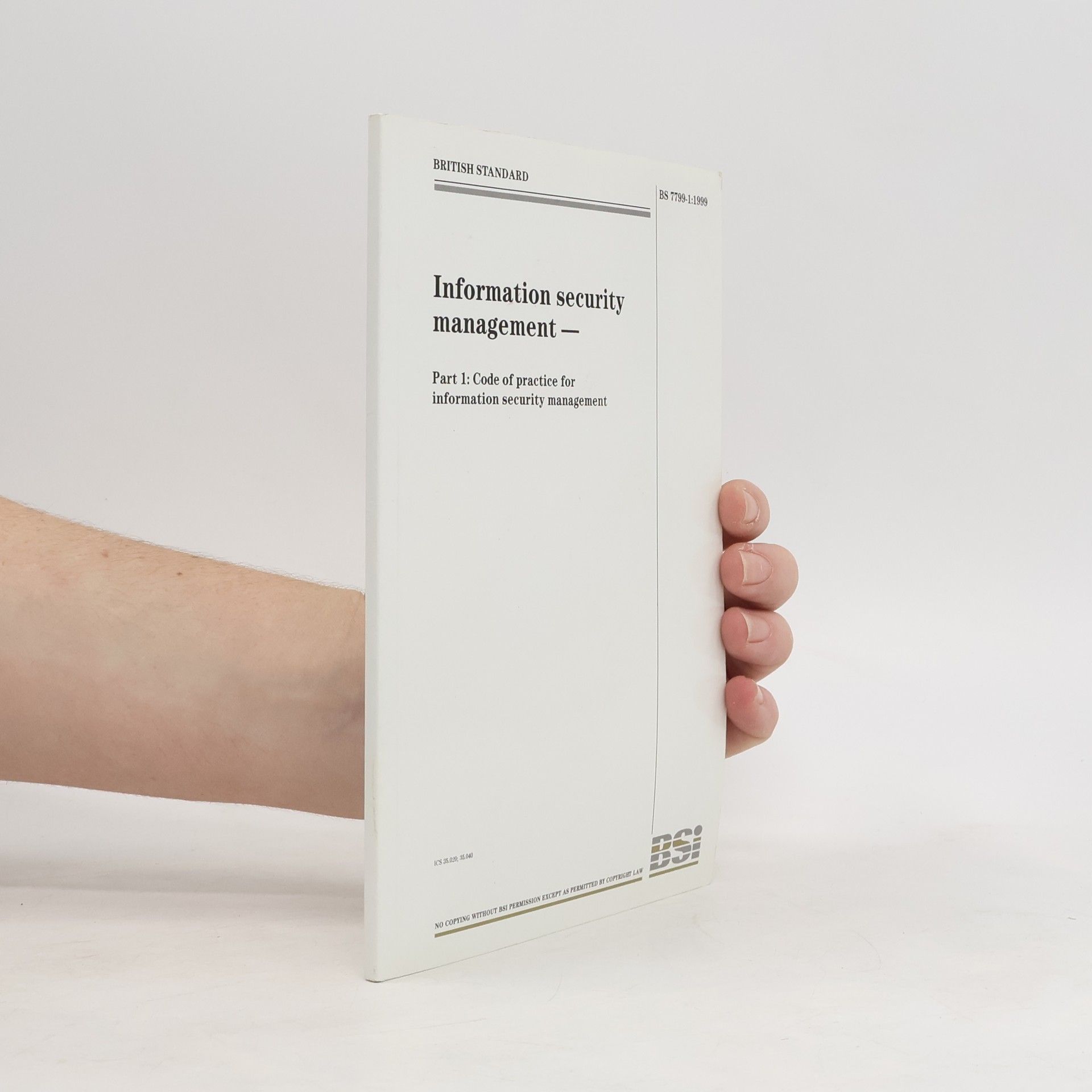 AA.VV. Information security management. Part 1