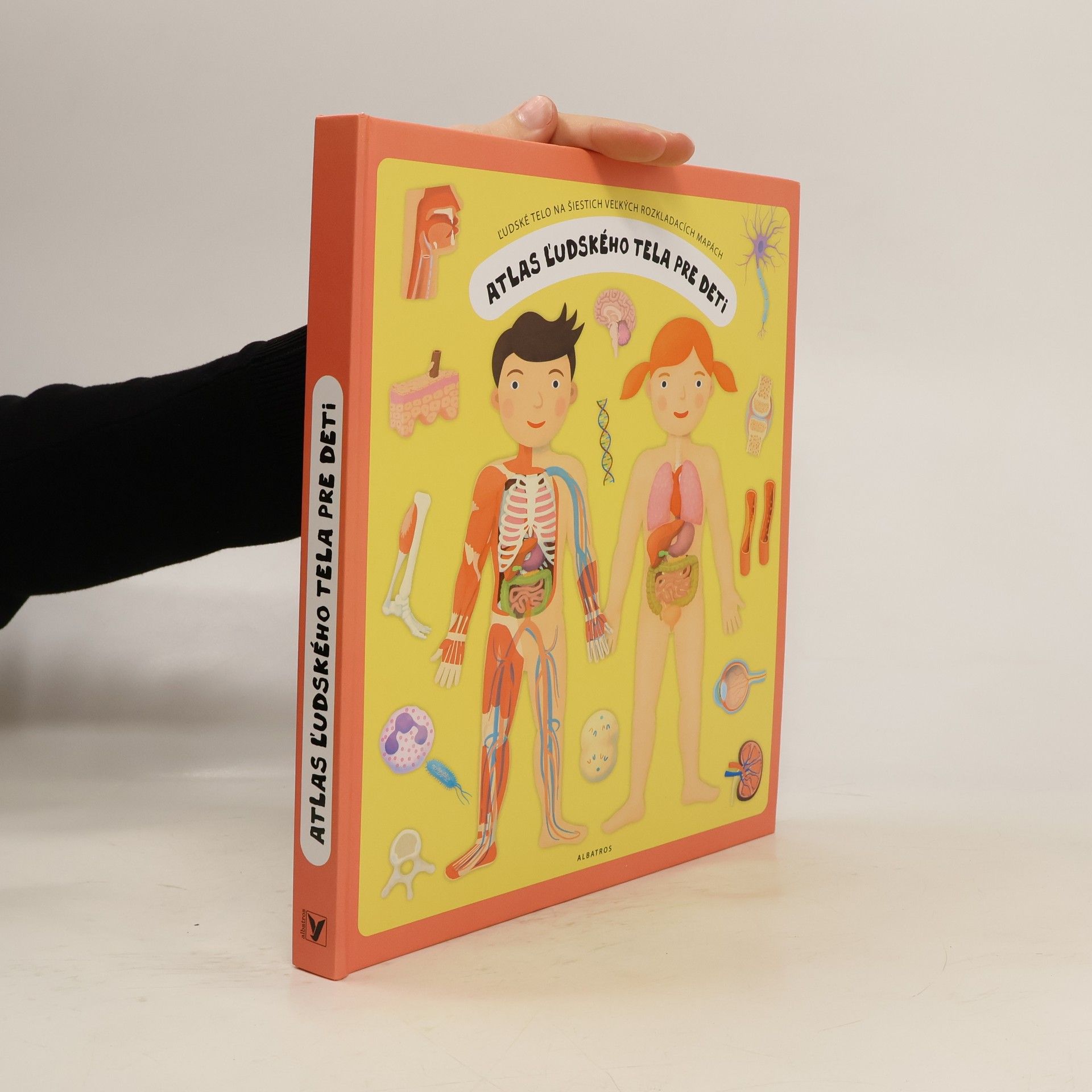 Atlas ľudského tela pre deti: ľudské telo na šiestich veľkých rozkladacích mapách