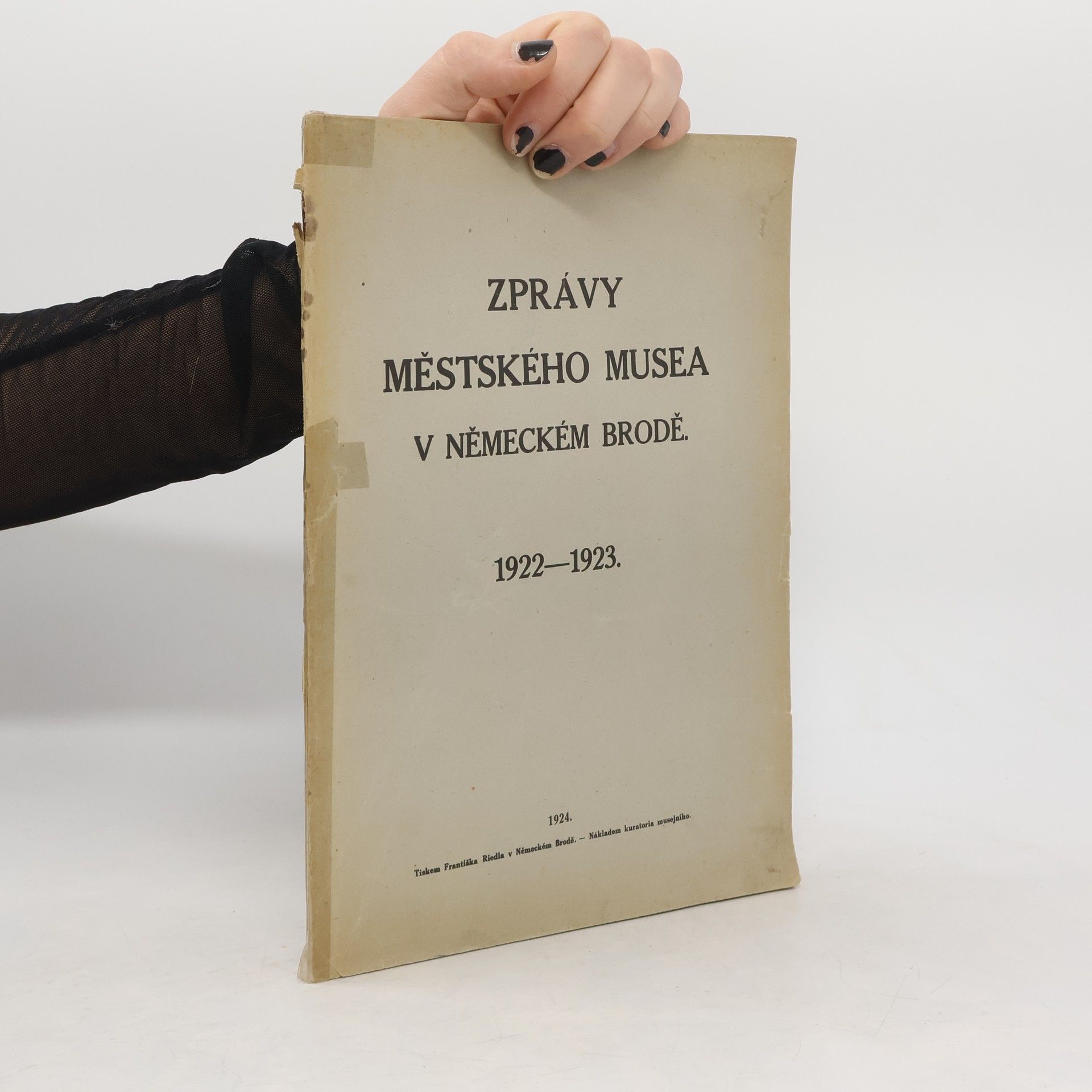 Kolektív autorov Zprávy Městského musea v Německém Brodě 1922-1923