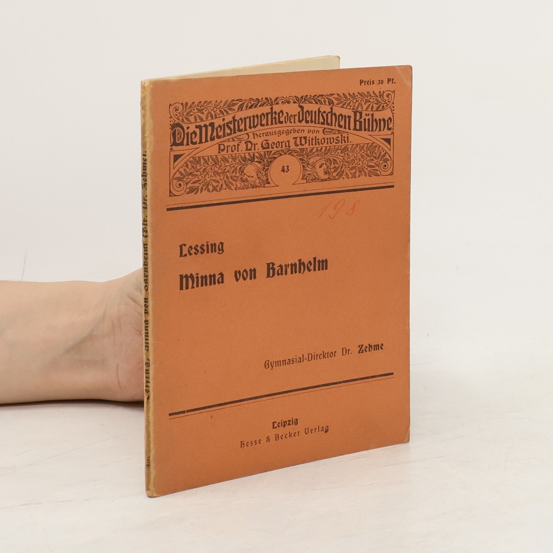 Gotthold Ephraim Lessing Minna von Barnhelm oder Das Soldatenglück.