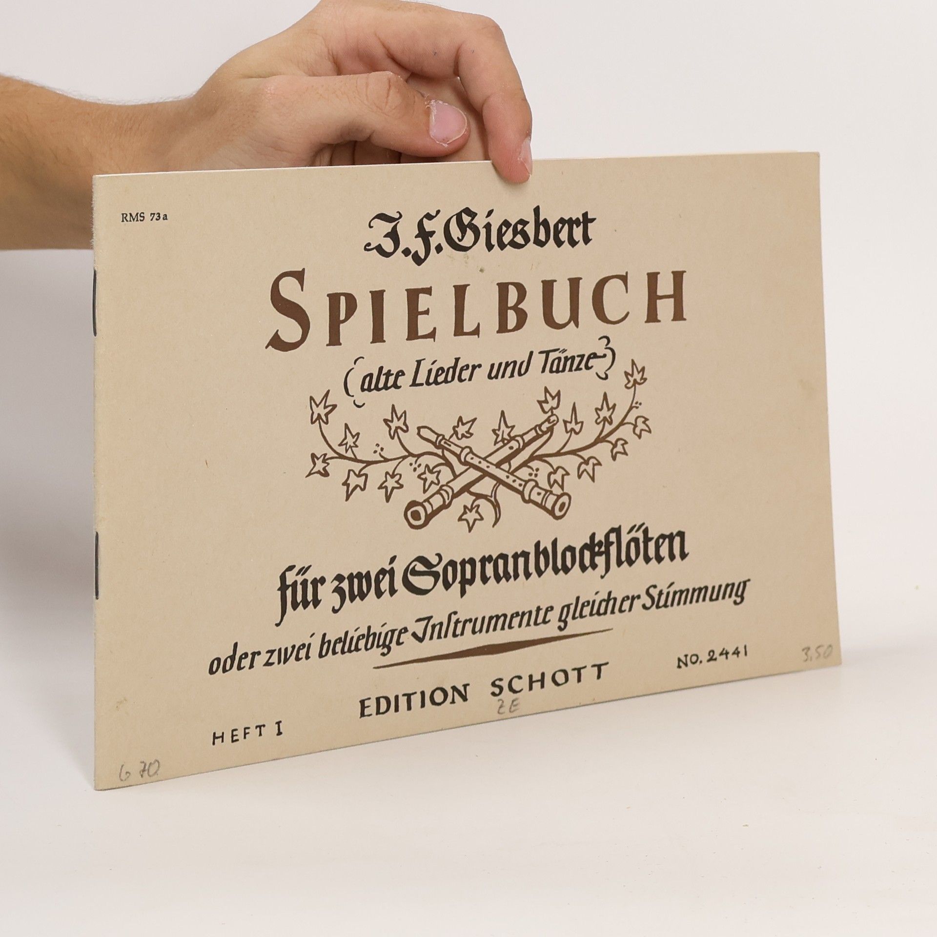 F. J. Giesbert Spielbuch für 2 Sopranblockflöten oder 2 Instrumente gleicher Stimming