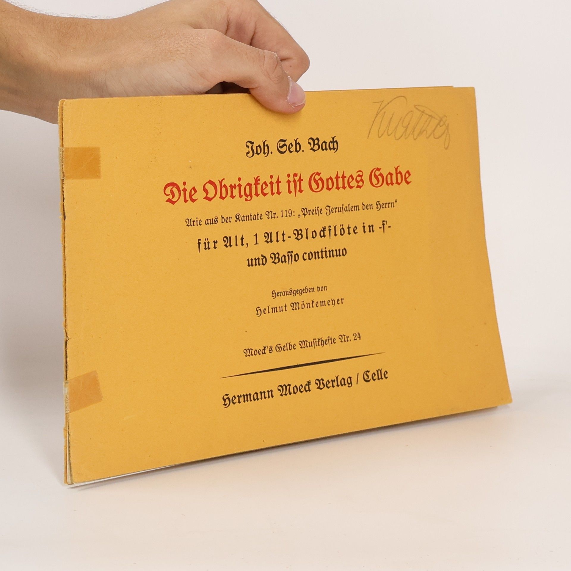 Johann Sebastian Bach Die Obrigkeit ist Gottes Gabe