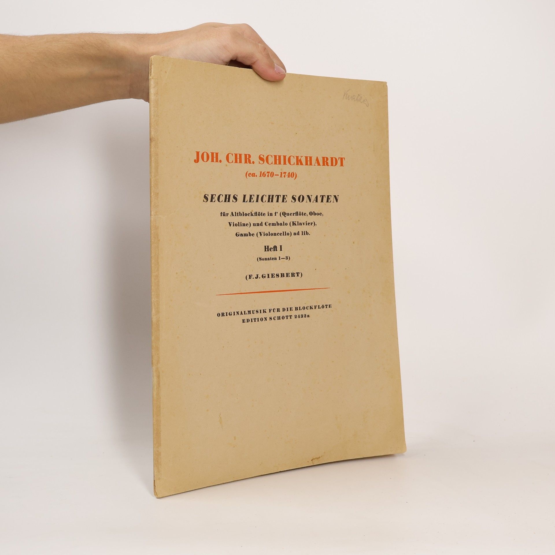 Christoph Schickhardt Sechs leichte Sonaten