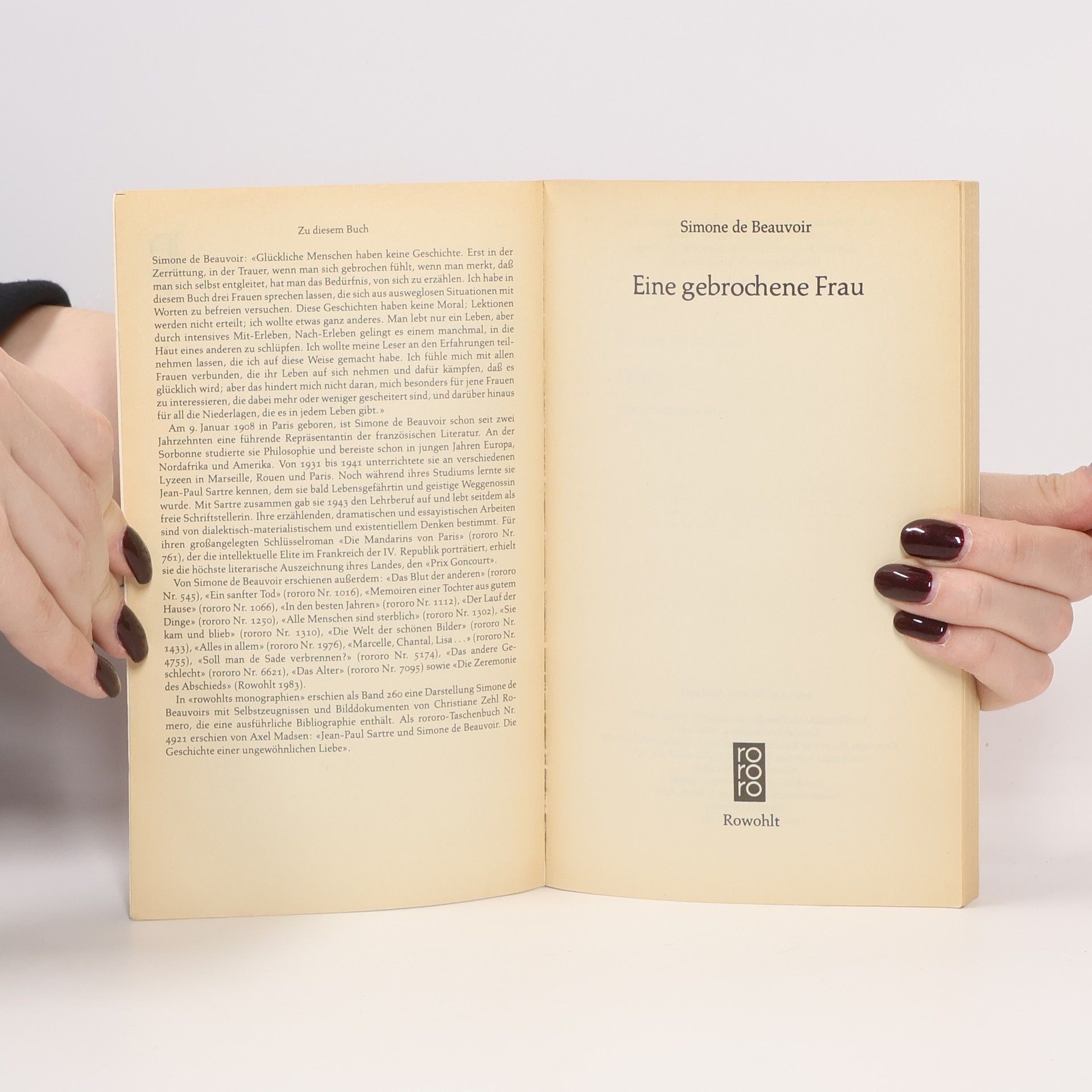 Simone de Beauvoir Eine gebrochene Frau