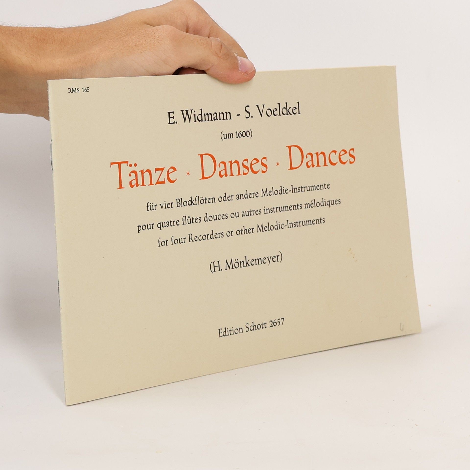 Erasmus Widmann Tänze, Danses, Dances