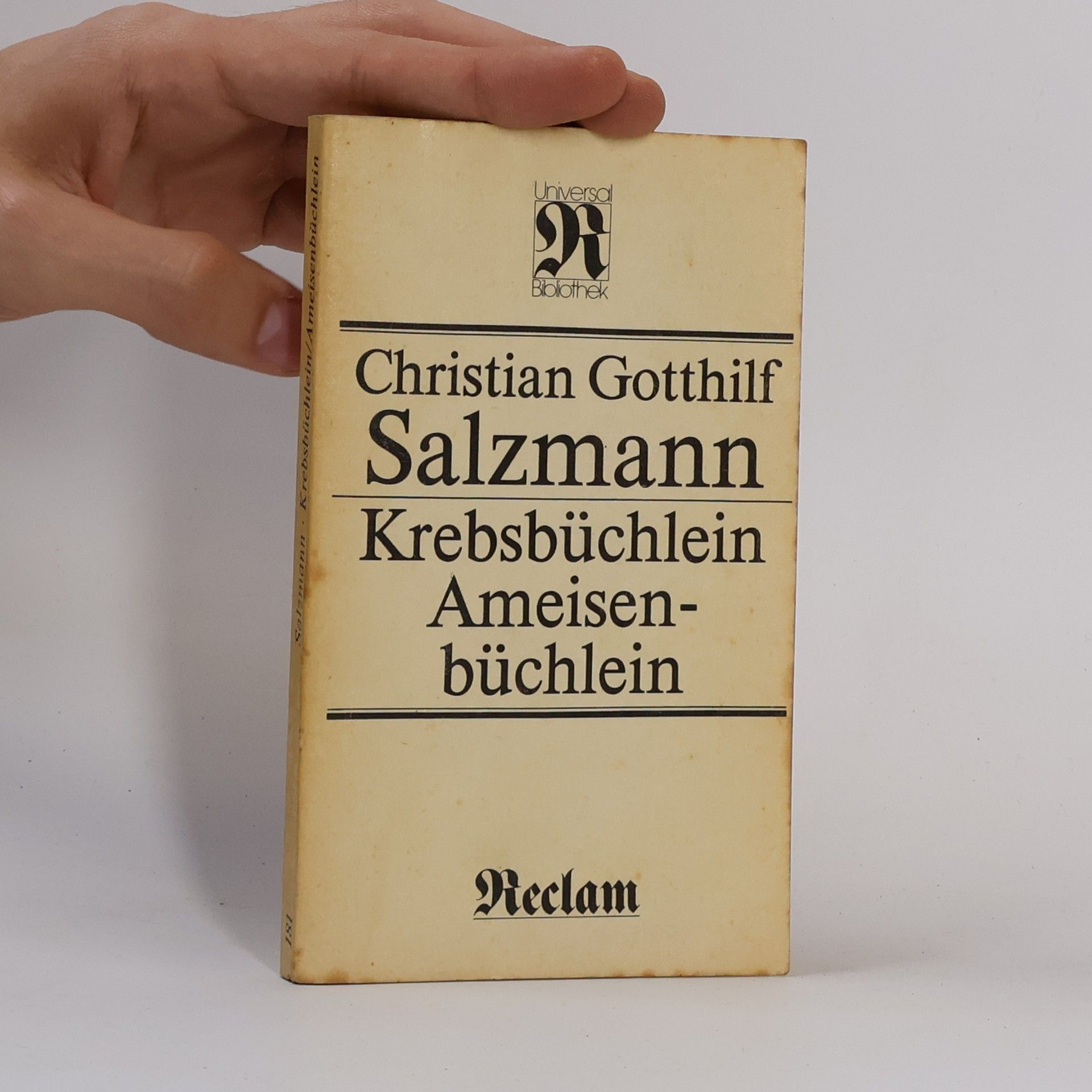 Christian Gotthilf Salzmann Krebsbüchlein Ameisenbüchlein