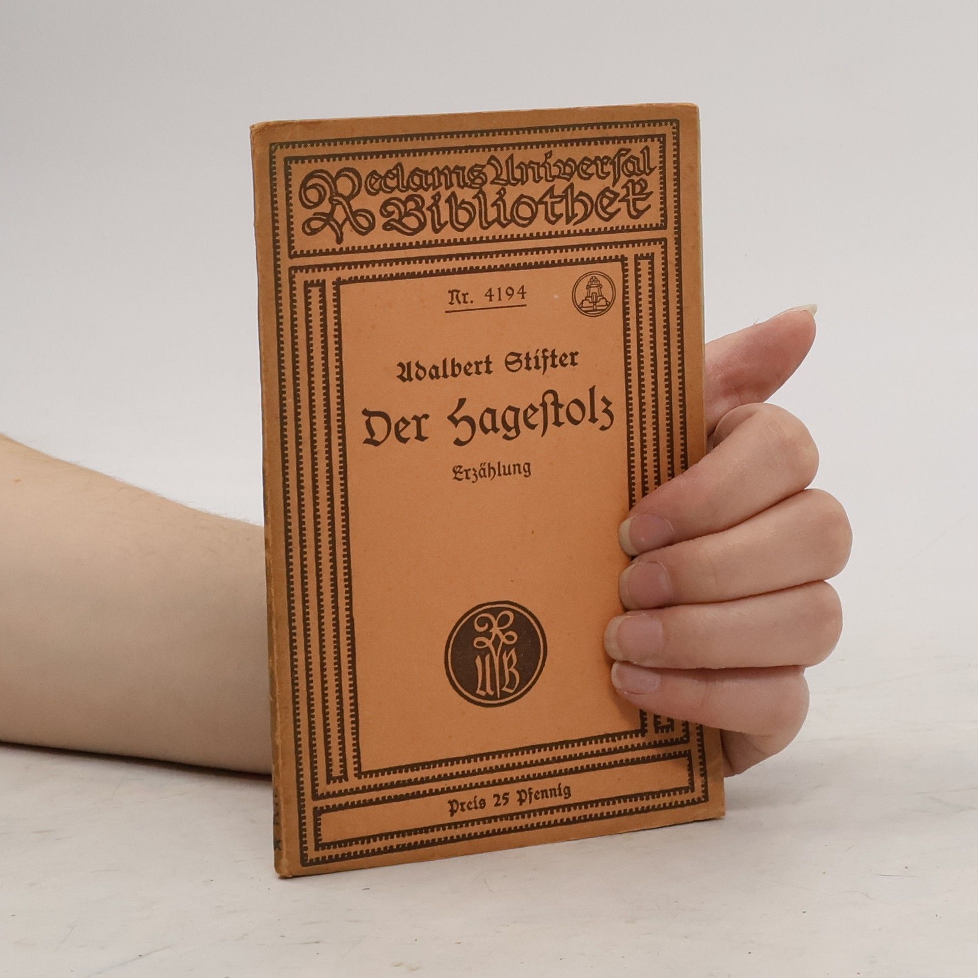 Adalbert Stifter Der Hagestolz