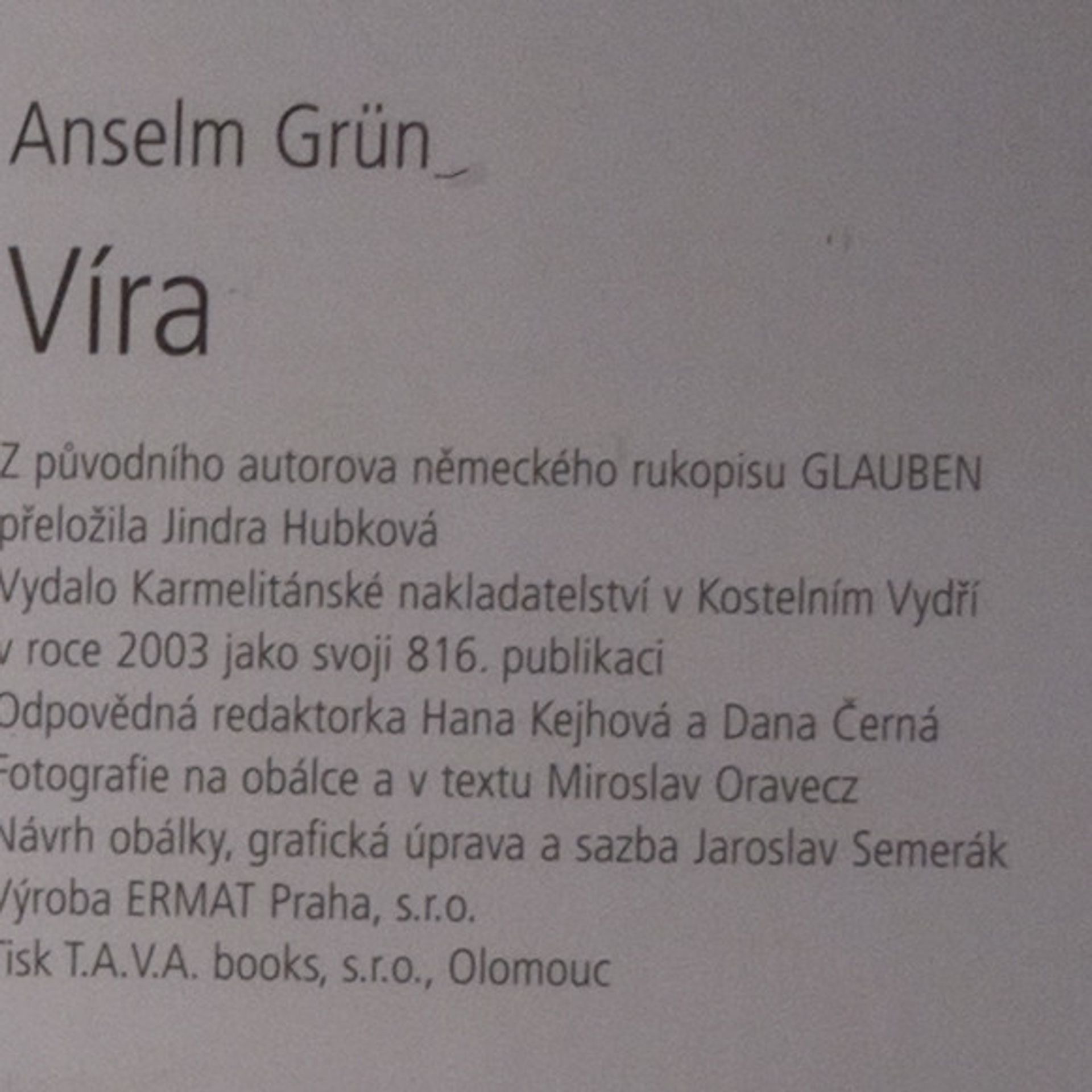 Anselm Grün Víra