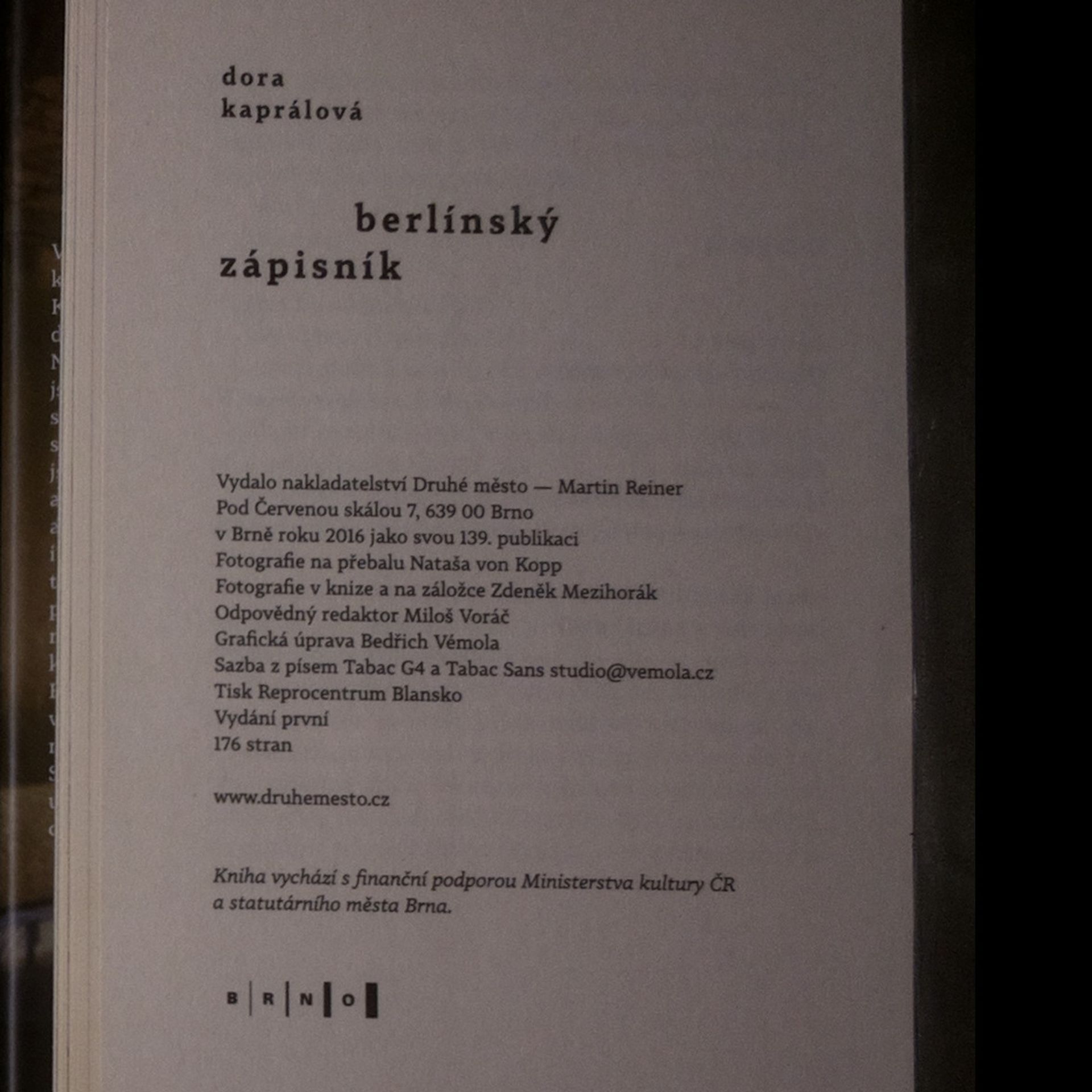 Dora Kaprálová Berlínský zápisník