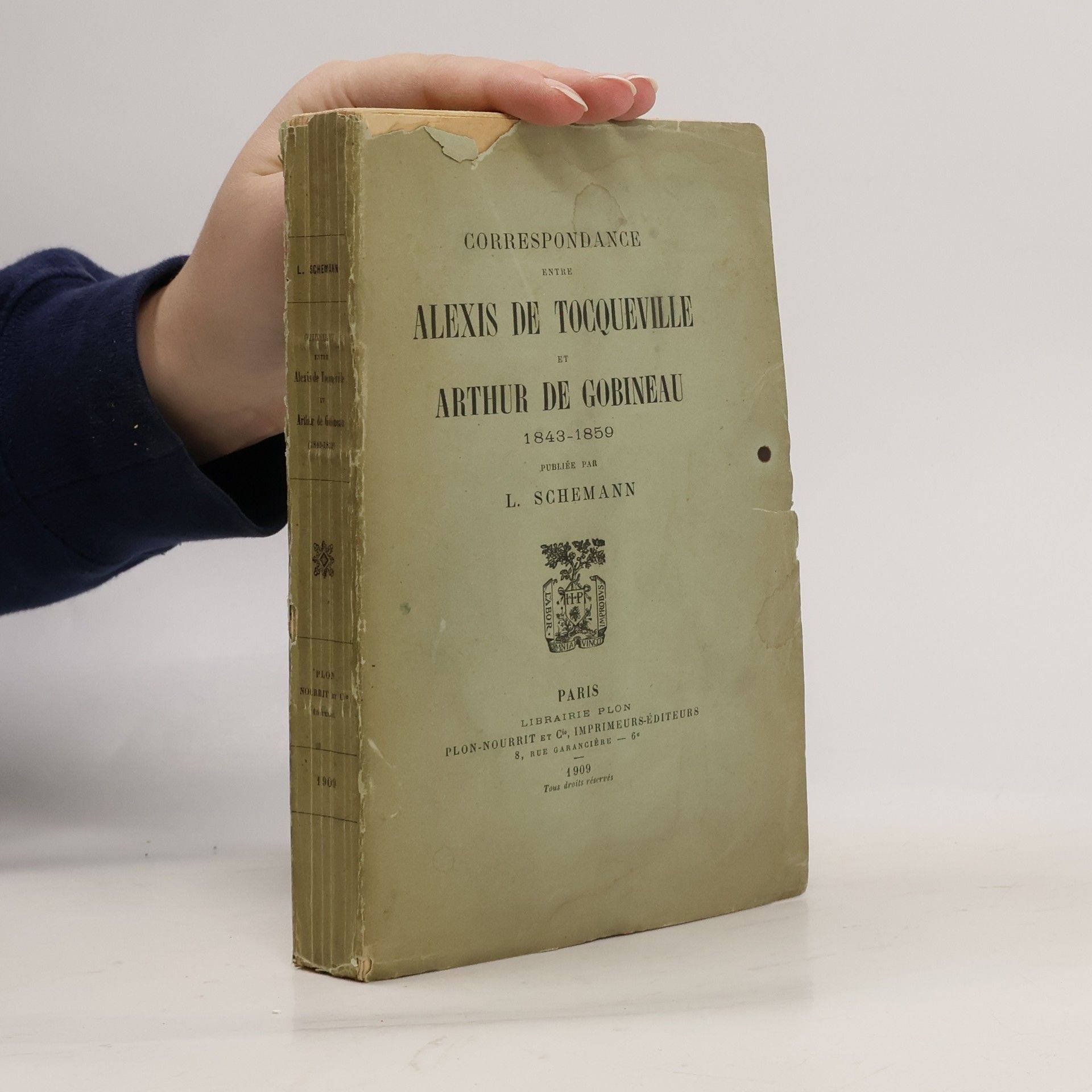 Alexis de Tocqueville Correspondance entre d'Alexis de Tocqueville et d'Arthur de Gobineau
