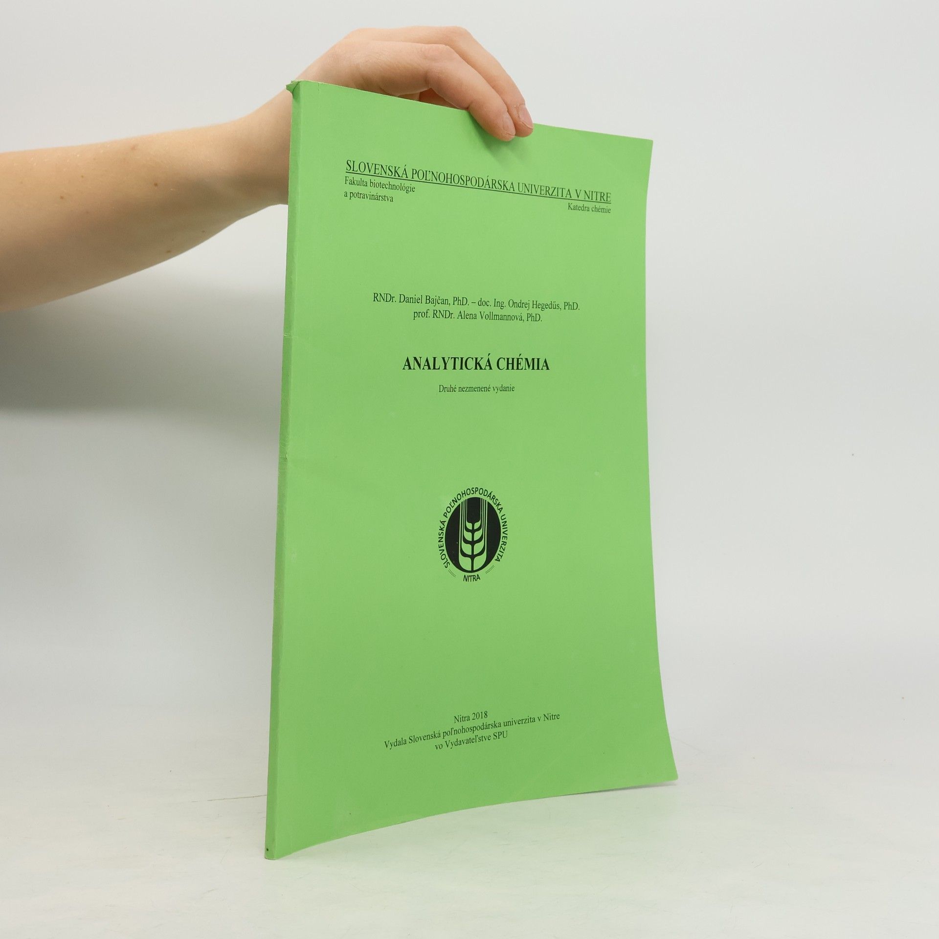 Collectif d'auteurs Analytická chémia