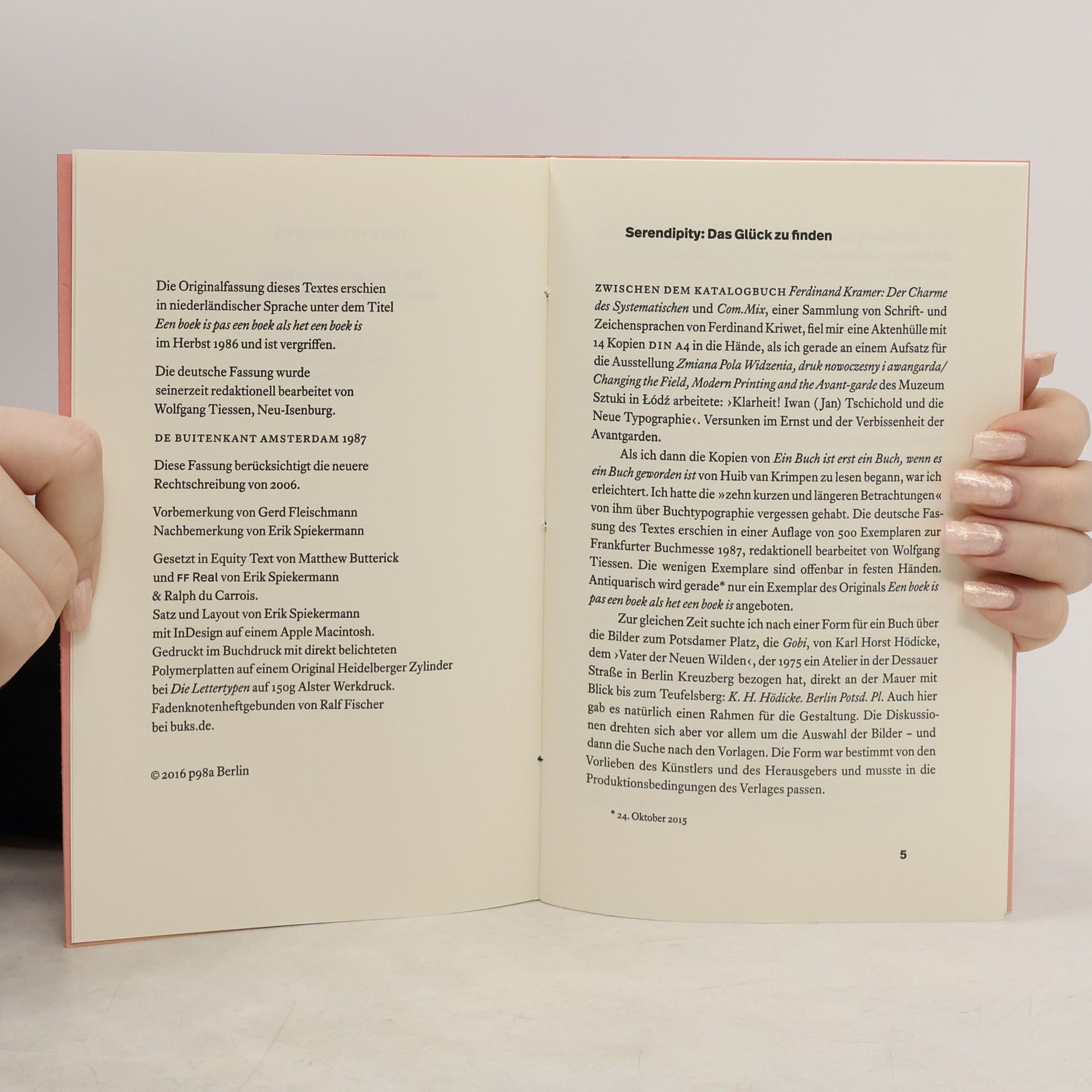 Huib van Krimpen Ein Buch ist erst ein Buch, wenn es ein Buch geworden ist
