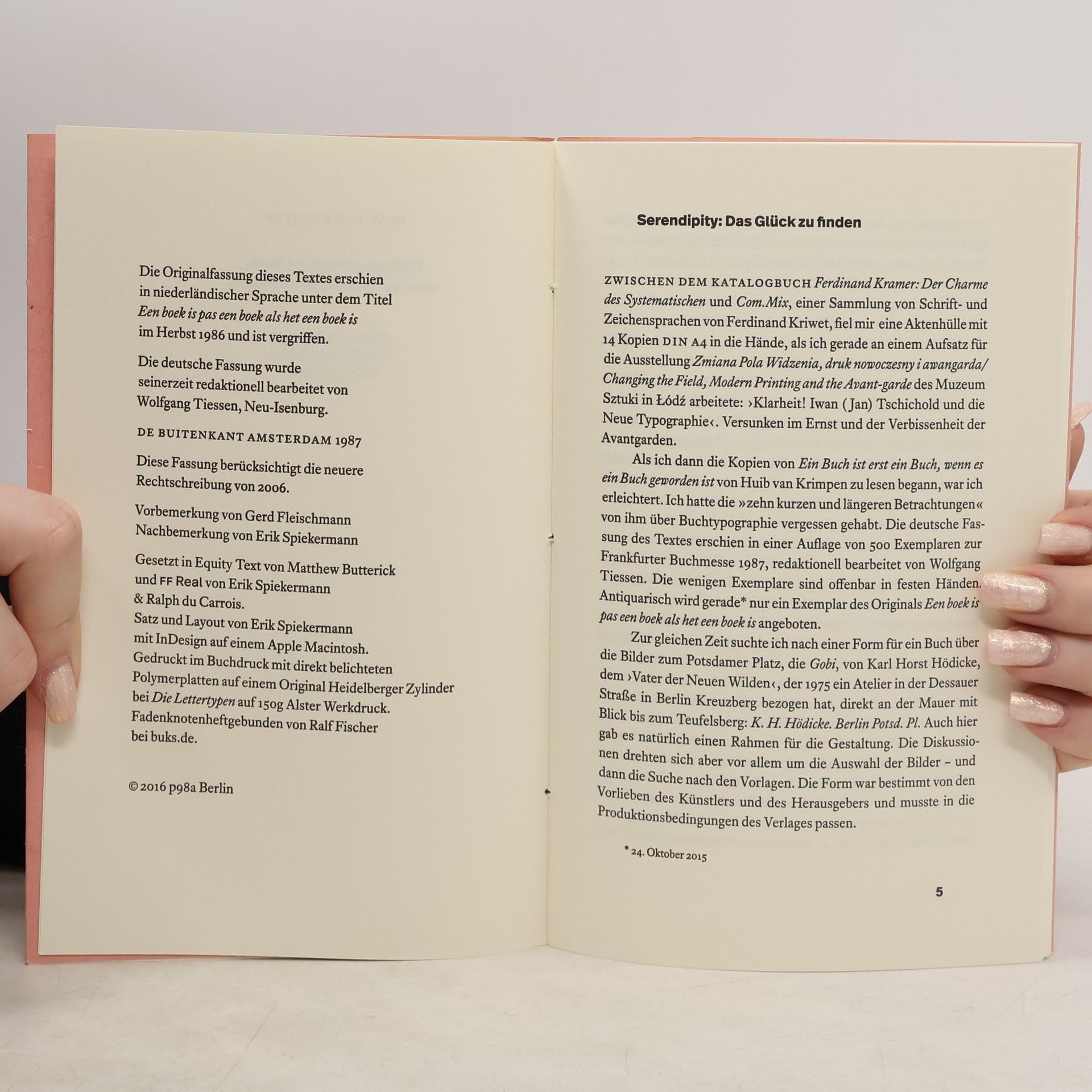Huib van Krimpen Ein Buch ist erst ein Buch, wenn es ein Buch geworden ist