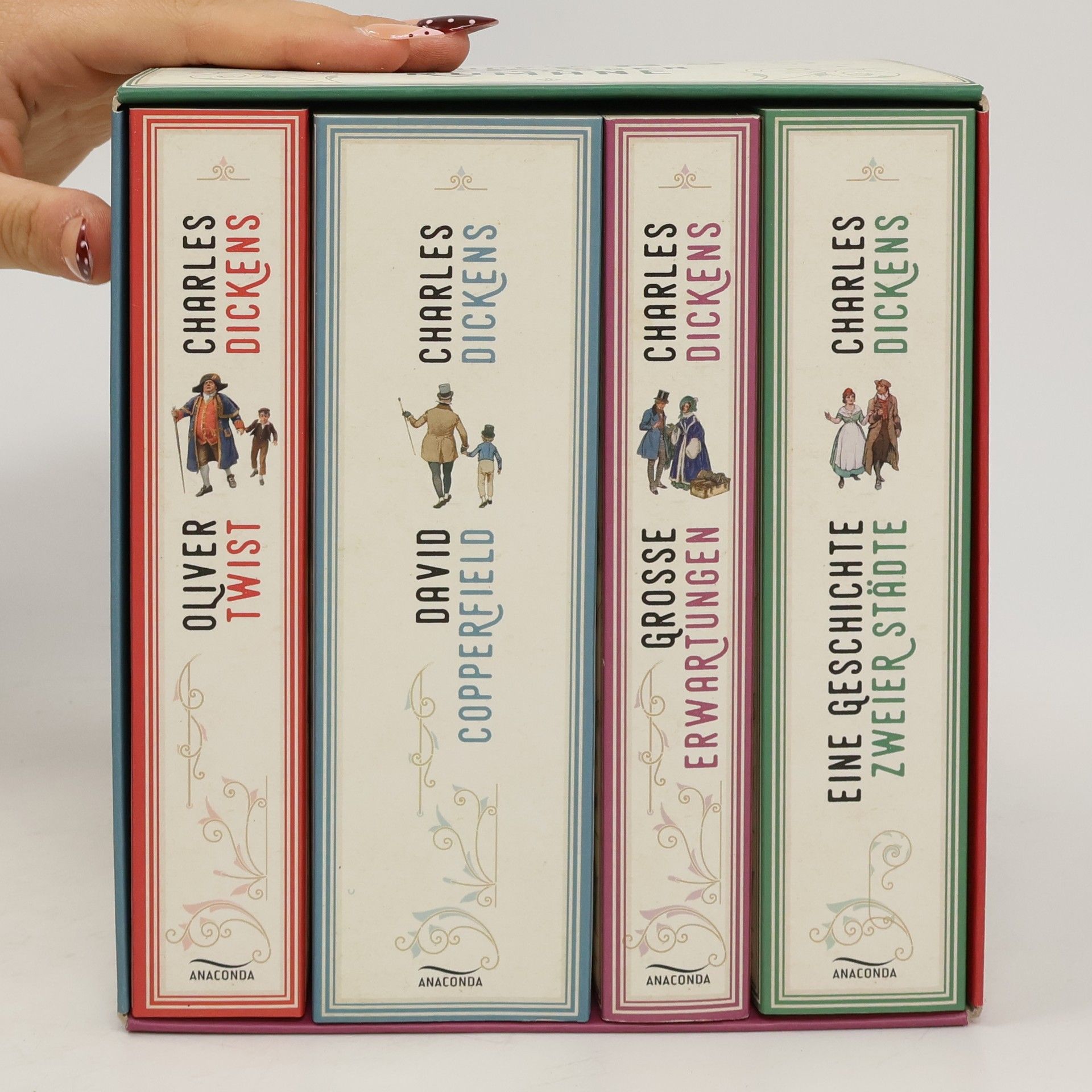 Charles Dickens Dickens, Charles: Die großen Romane (4 Bände im Schuber: Oliver Twist; David Copperfield; Eine Geschichte zweier Städte; Große E