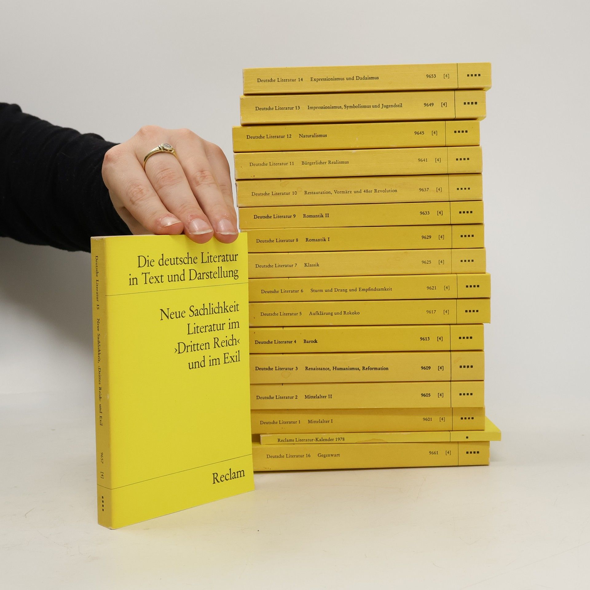 AA.VV. Deutsche Literatur in Text und Darstellung 1-16. Reclams Literatur-Kalender 1978