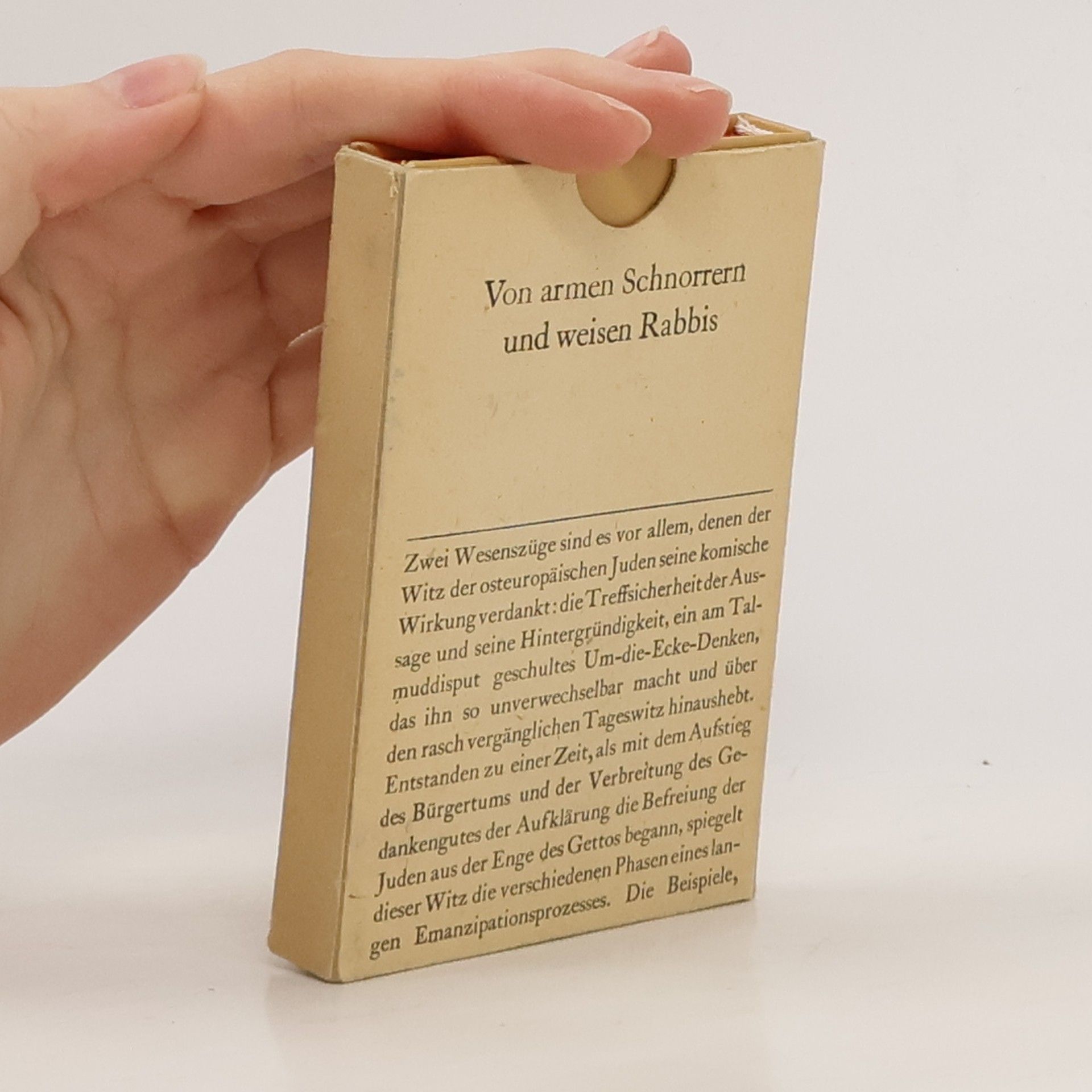 Von armen Schnorrern und weisen Rabbis