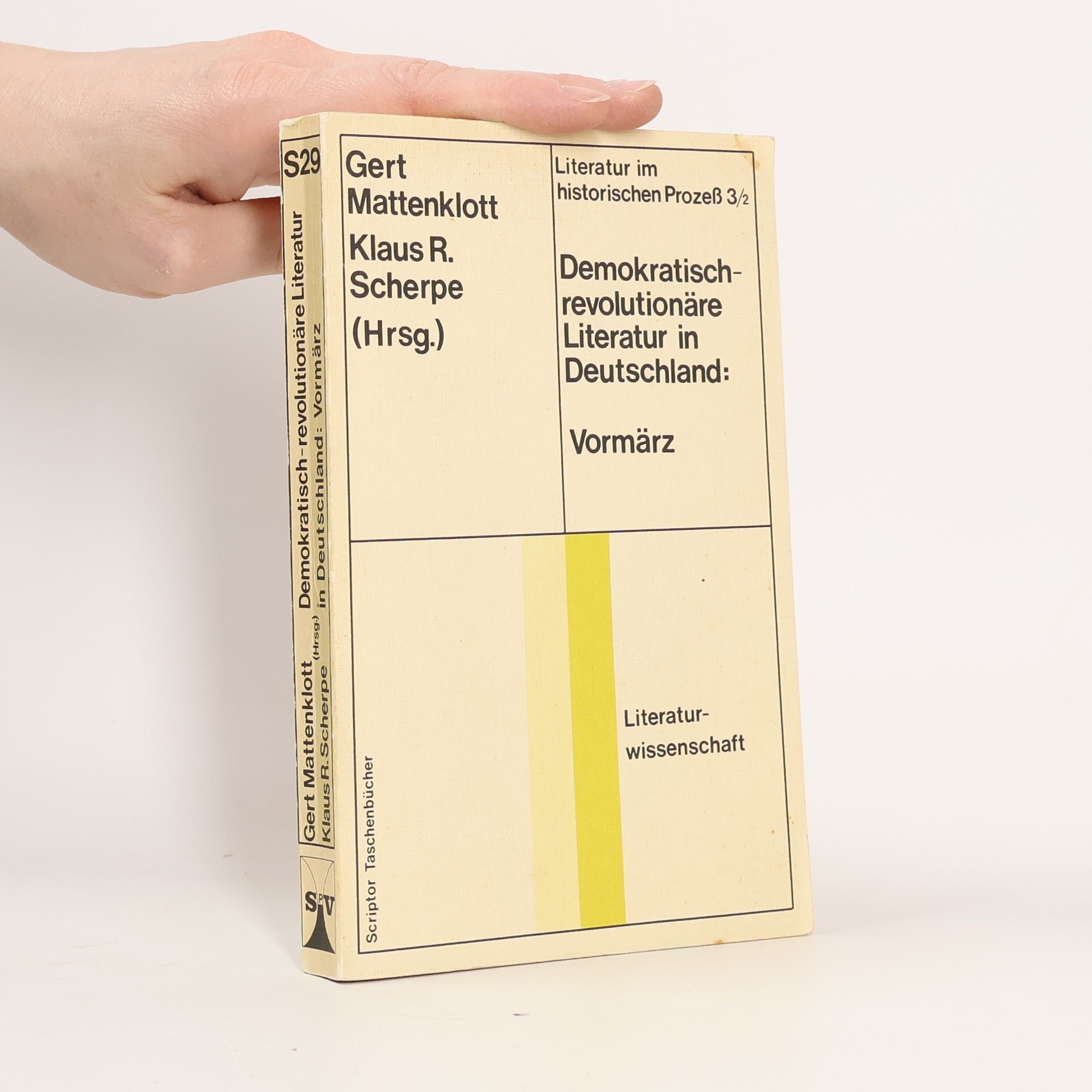 Gert Mattenklott Demokratisch-revolutionäre Literatur in Deutschland, Vormärz