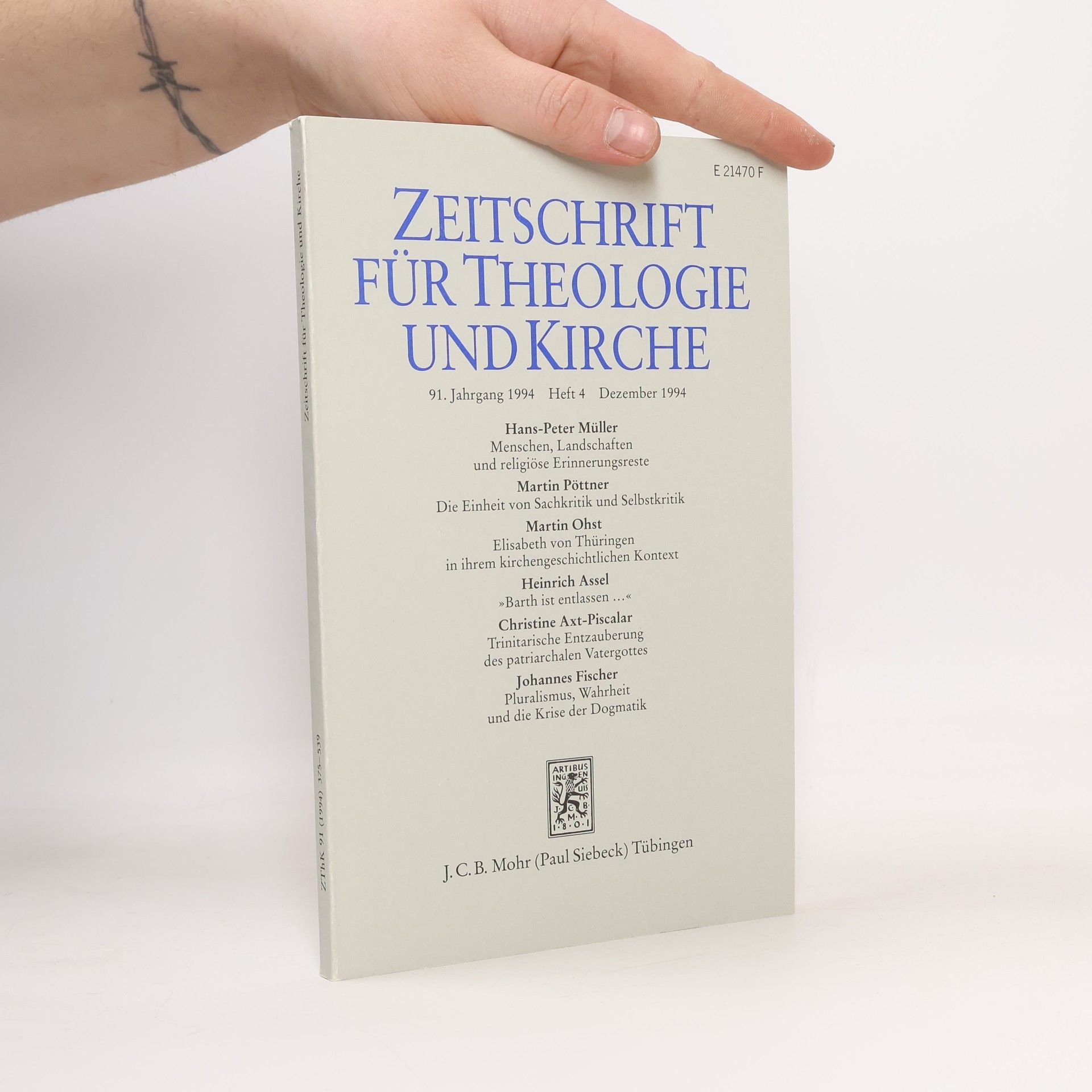 AA.VV. Zeitschrift für Theologie und Kirche 4