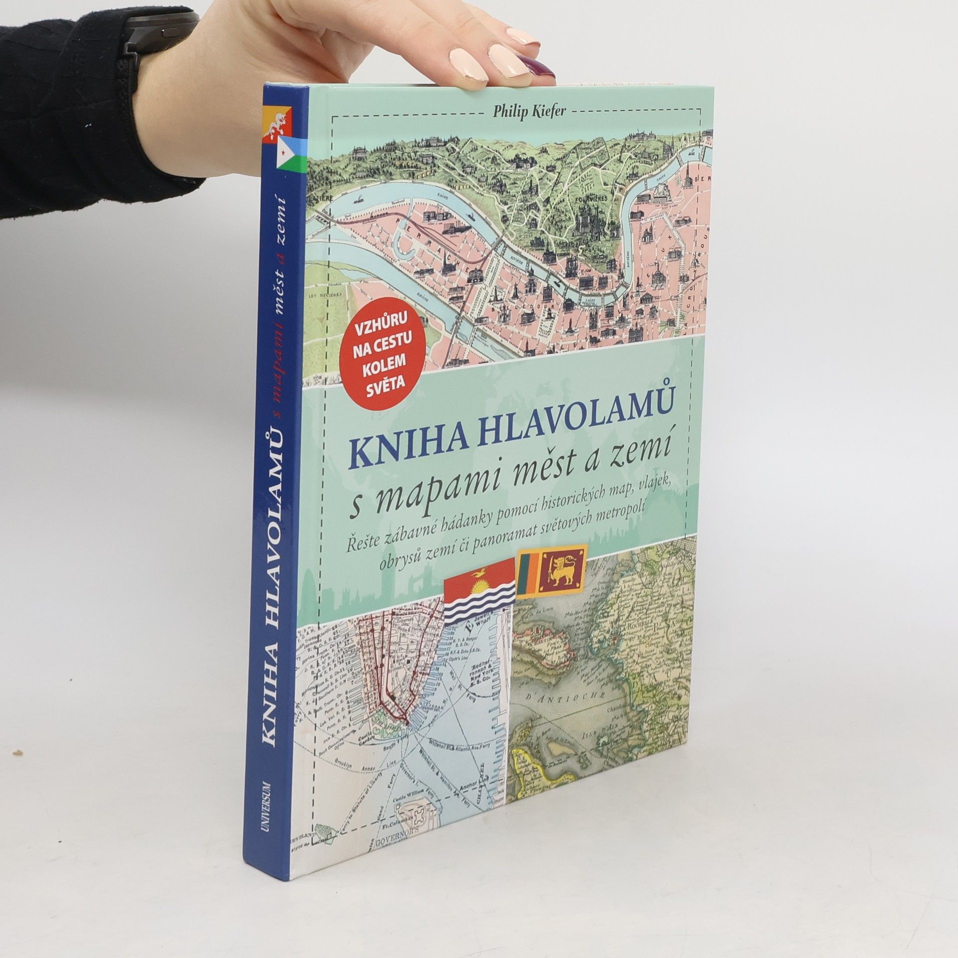 Philip Kiefer Kniha hlavolamů s mapami měst a zemí