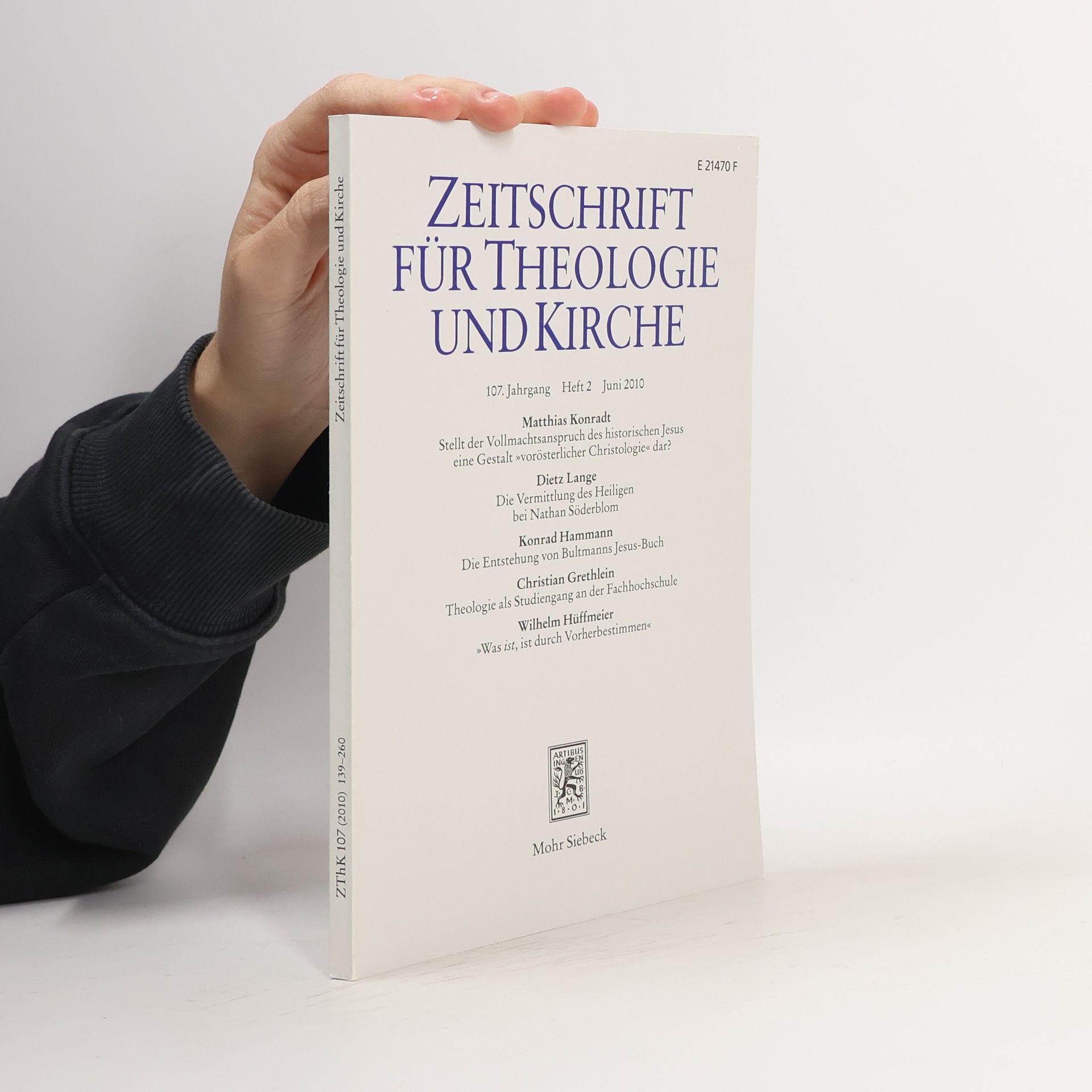 Autorenkollektiv Zeitschrift für Theologie und Kirche 2/2010