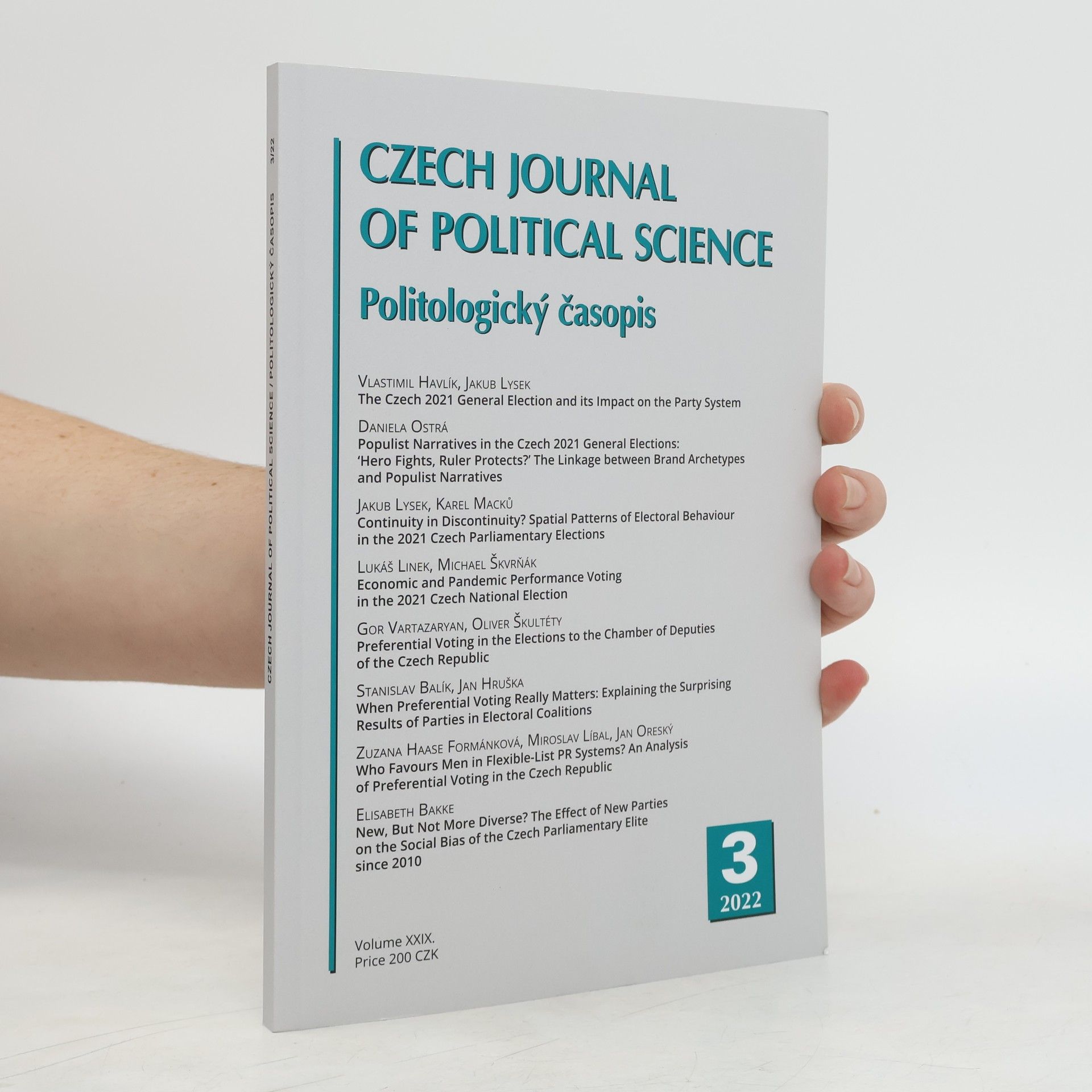 Collectif d'auteurs Czech Journal of Political Science = Politologický časopis 3/2022