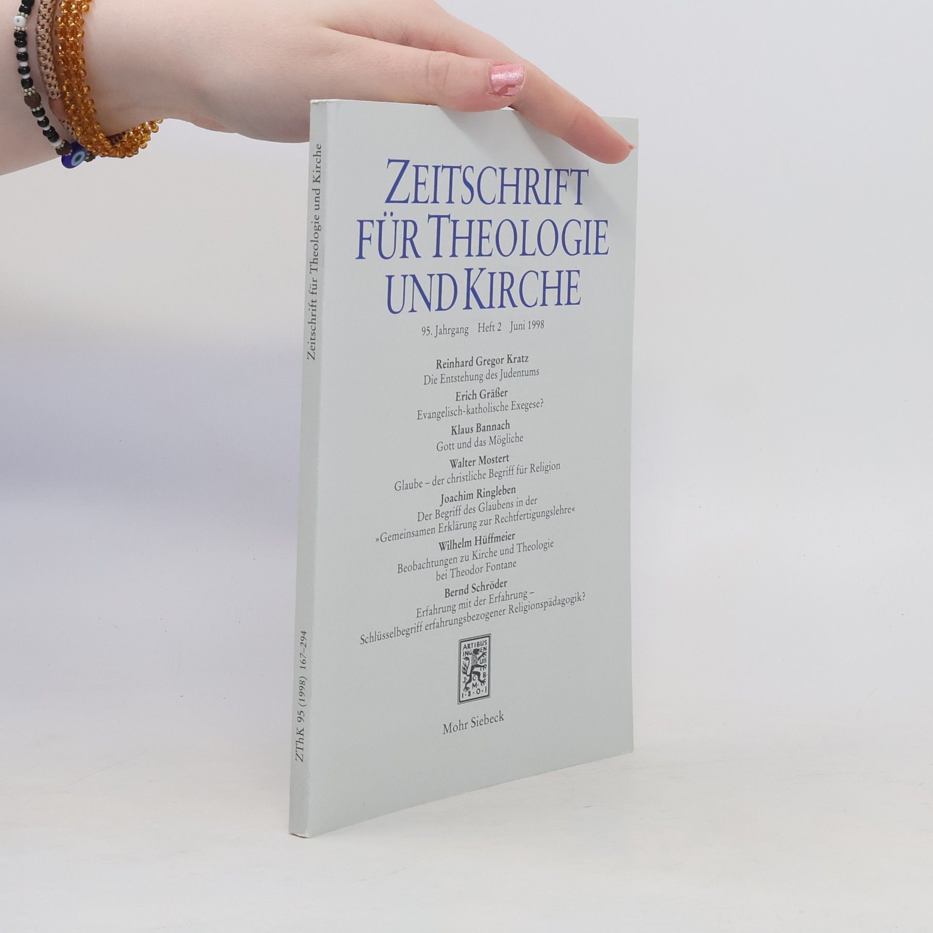 Autorenkollektiv  Zeitschrift für Theologie und Kirche 95, Heft 2