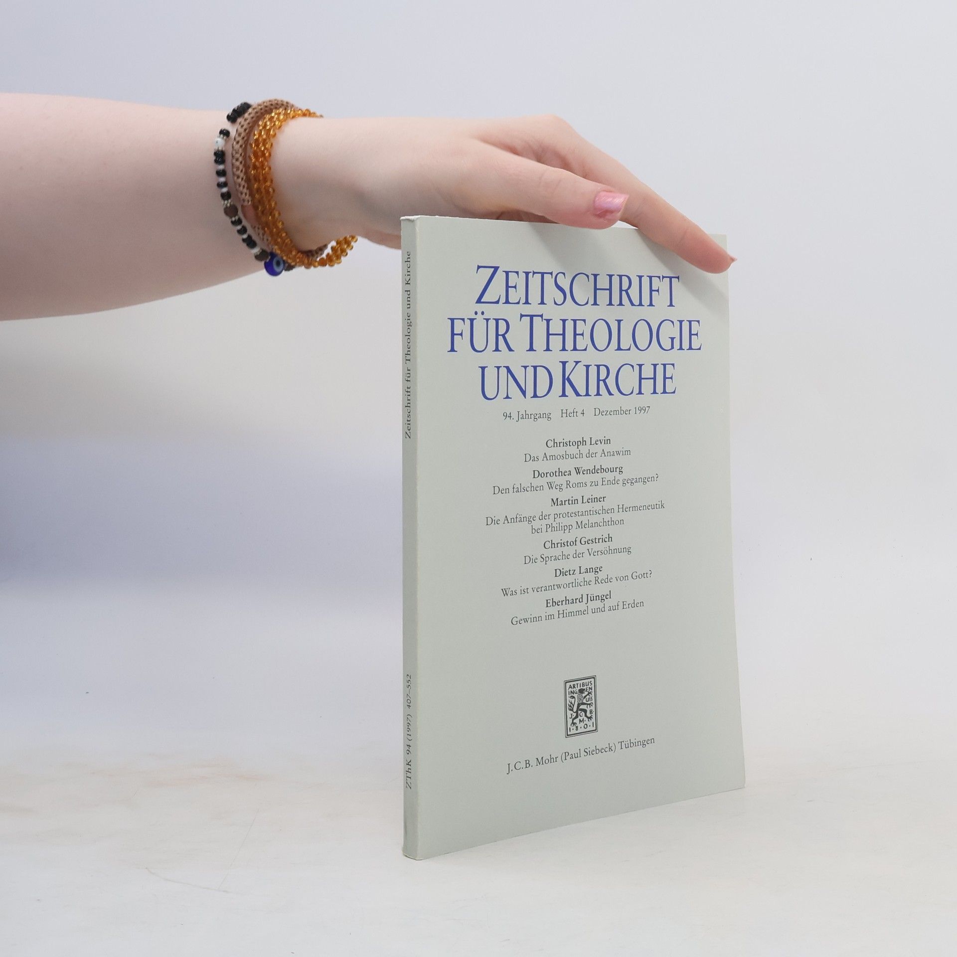 Various authors Zeitschrift für Theologie und Kirche 12/1997