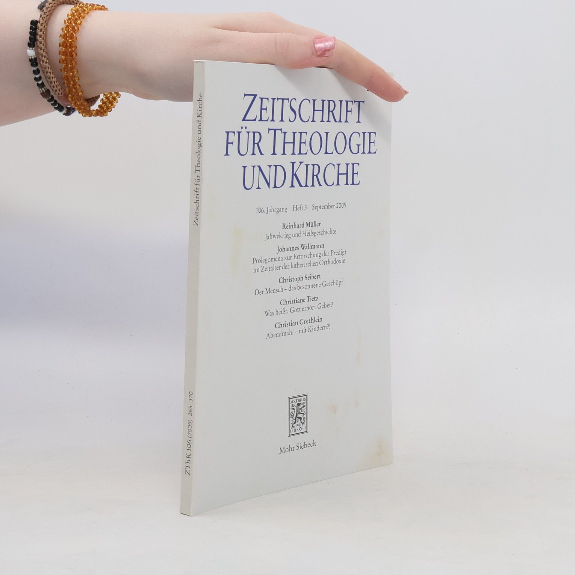 Autorenkollektiv Zeitschrift für Theologie und Kirche 106, Heft 3