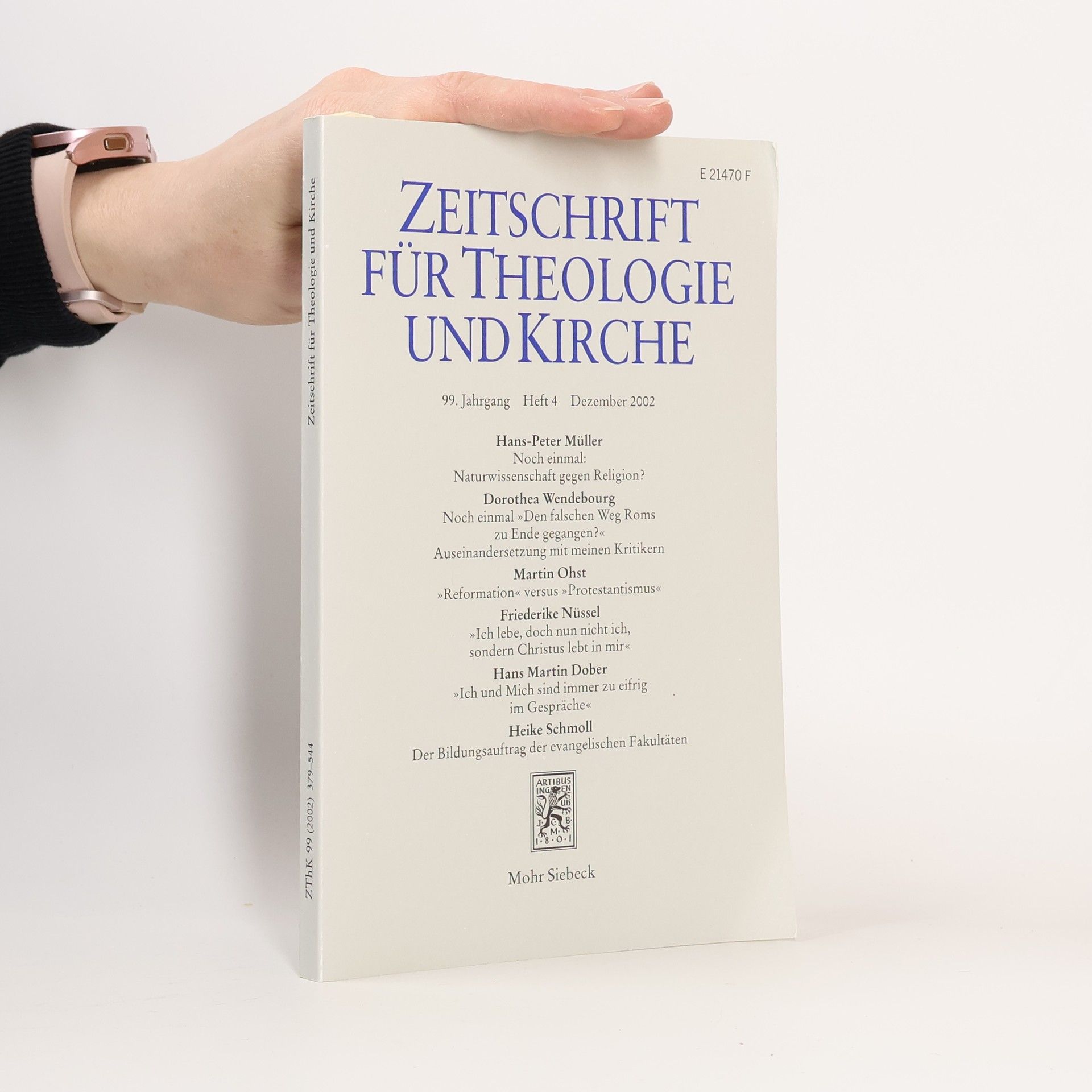 Autorenkollektiv Zeitschrift für Theologie und Kirche 99, Heft 4