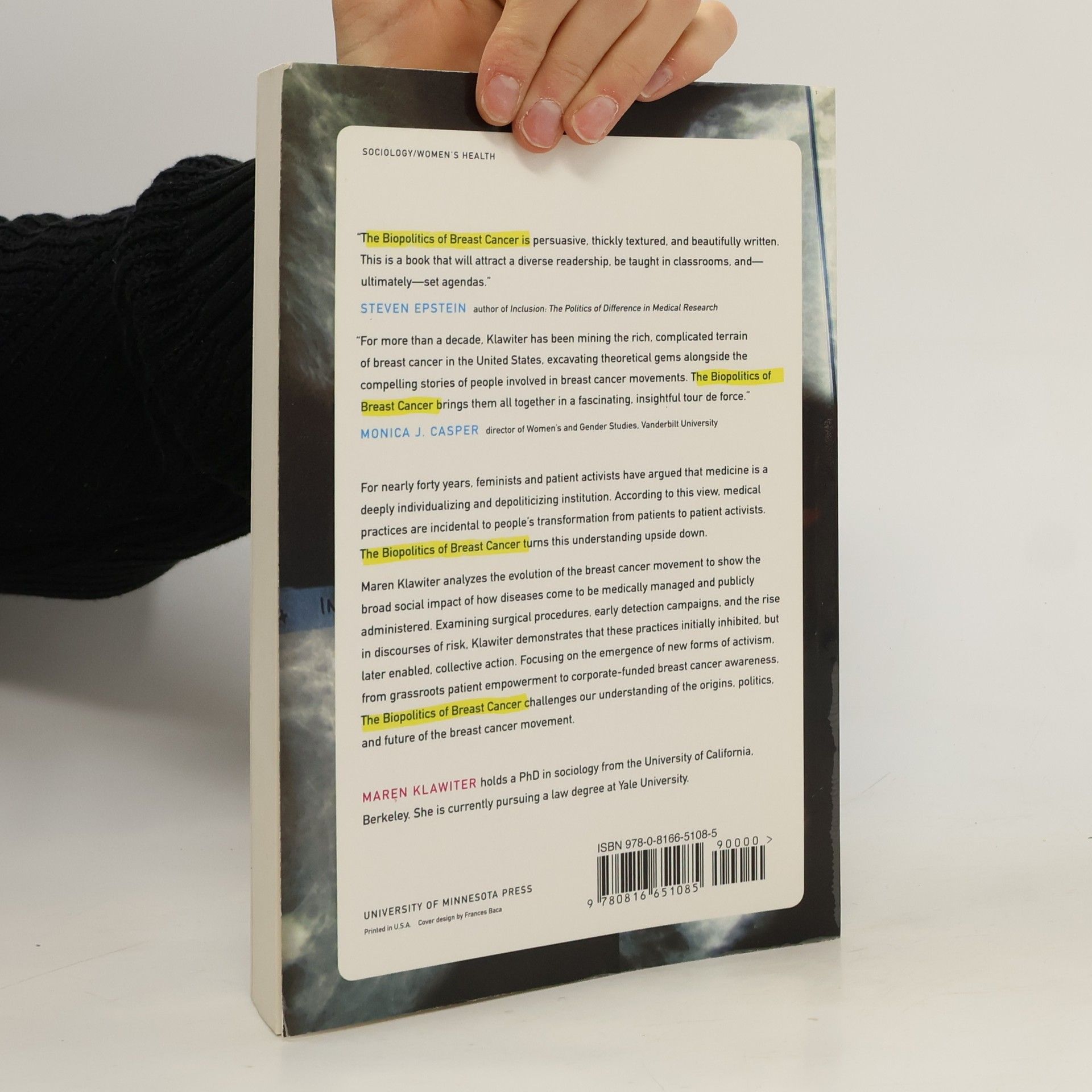 Maren Klawiter The Biopolitics of Breast Cancer