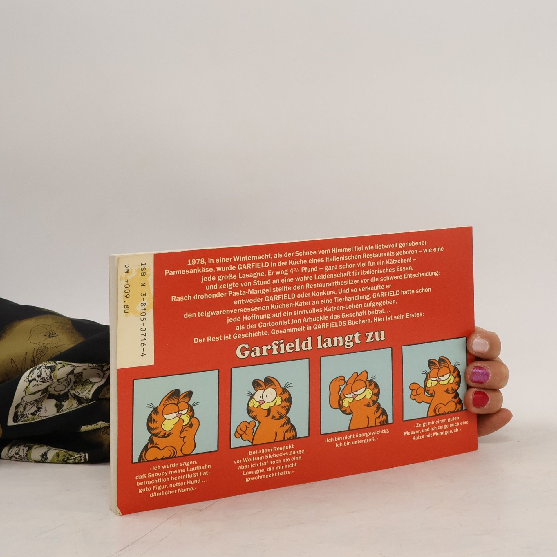 Jim Davis Garfield langt zu