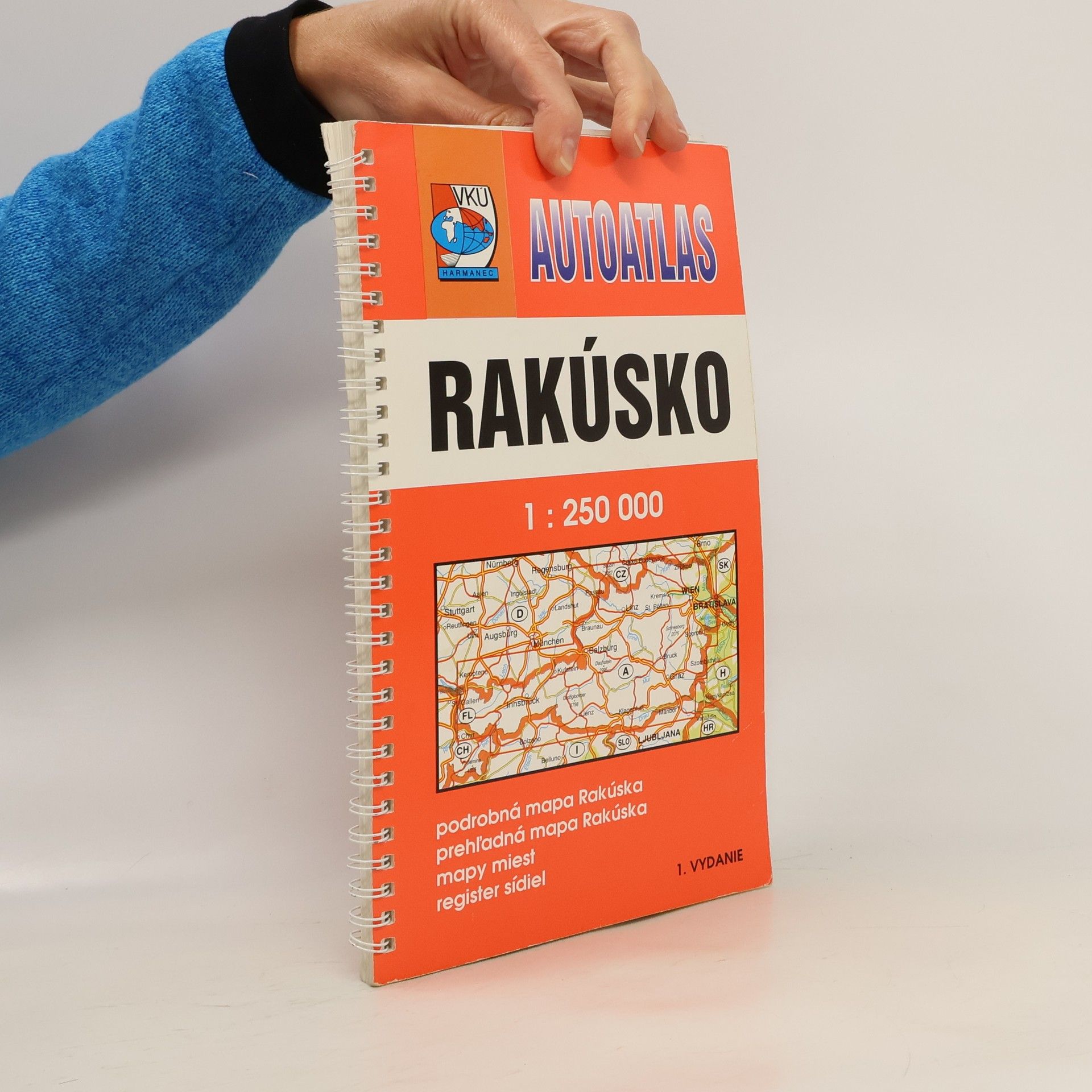 Rakúsko. Autoatlas 1:250 000