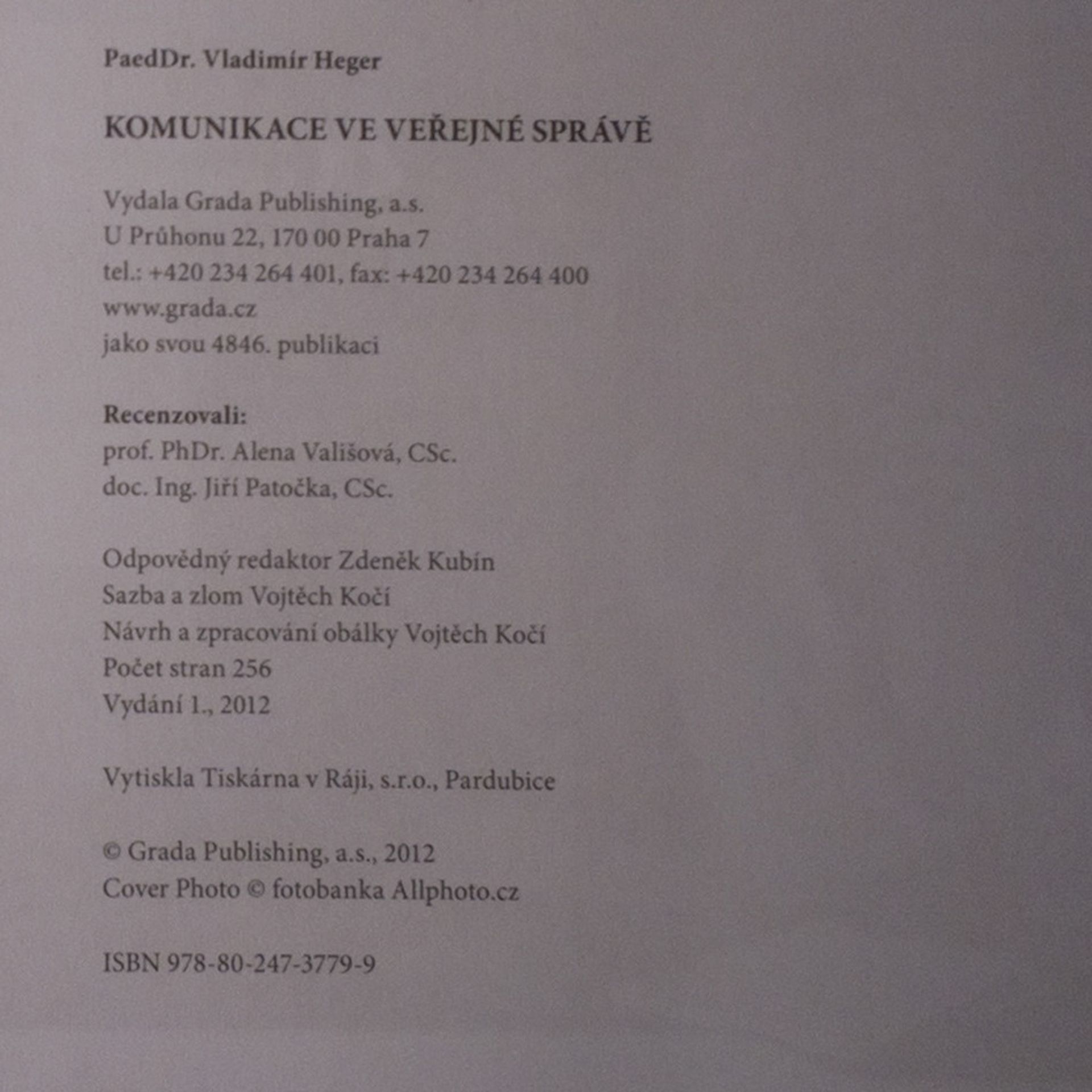 Vladimír Heger Komunikace ve veřejné správě