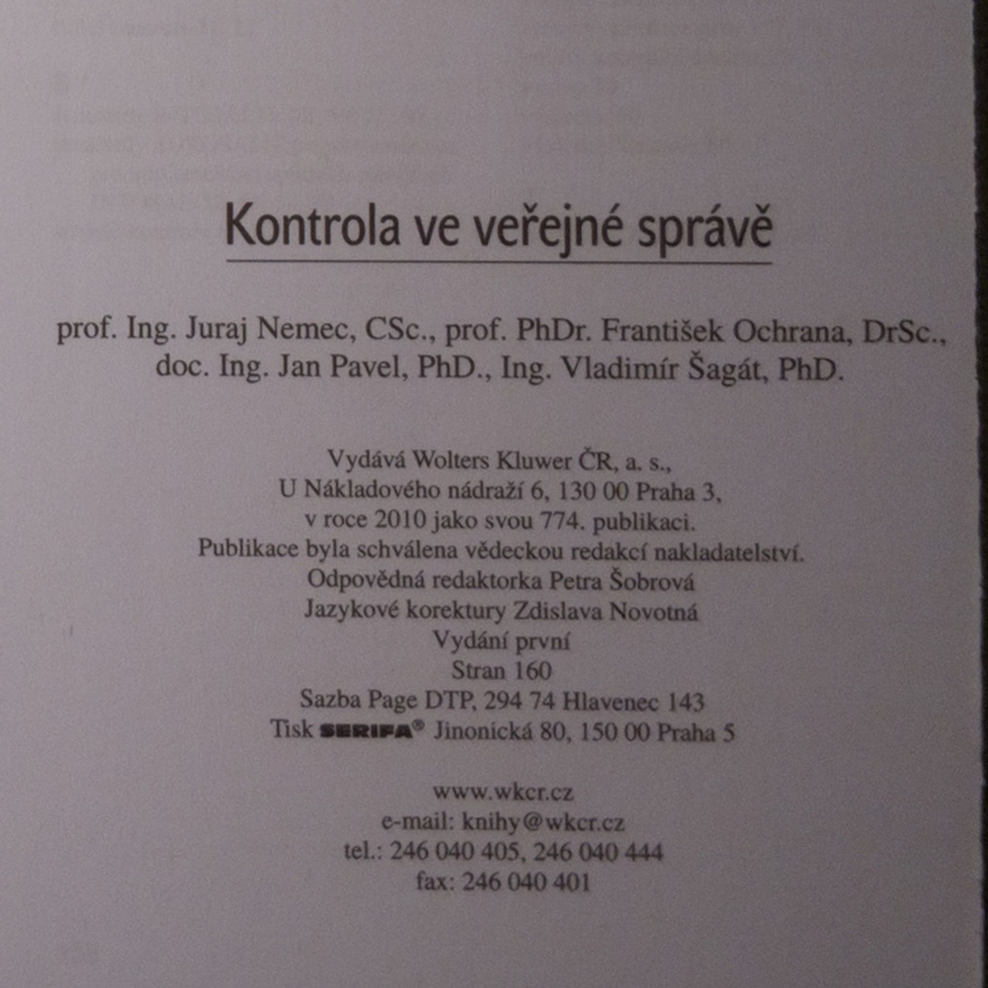 Juraj Nemec Kontrola ve veřejné správě