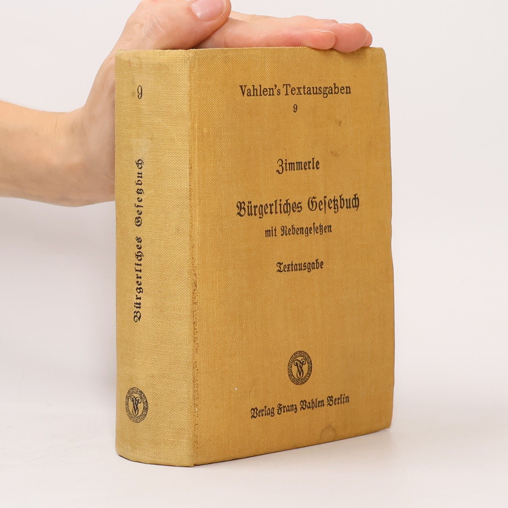 Ludwig Zimmerle Vahlen´s Textausgaben