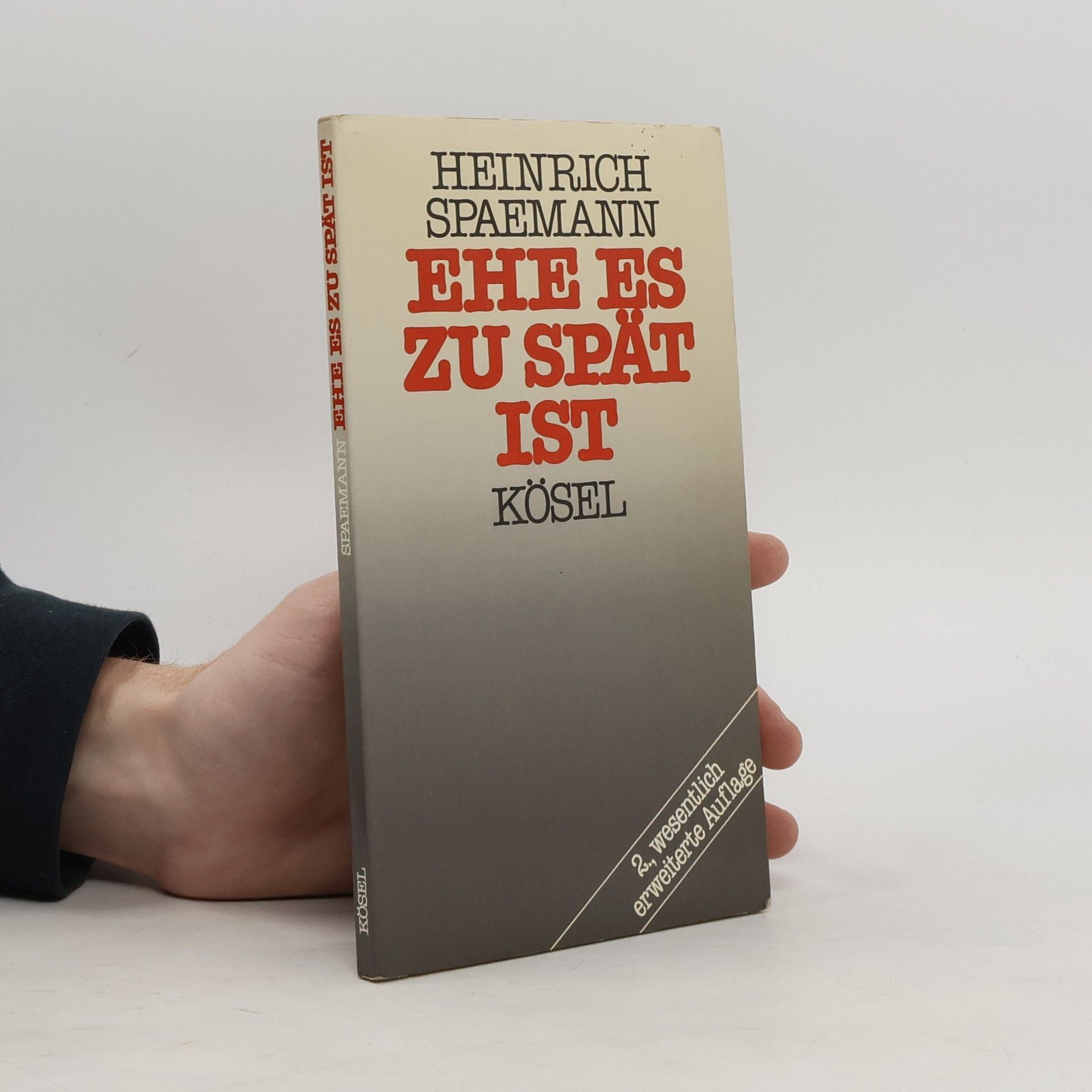 Heinrich Spaemann Ehe es zu spät ist