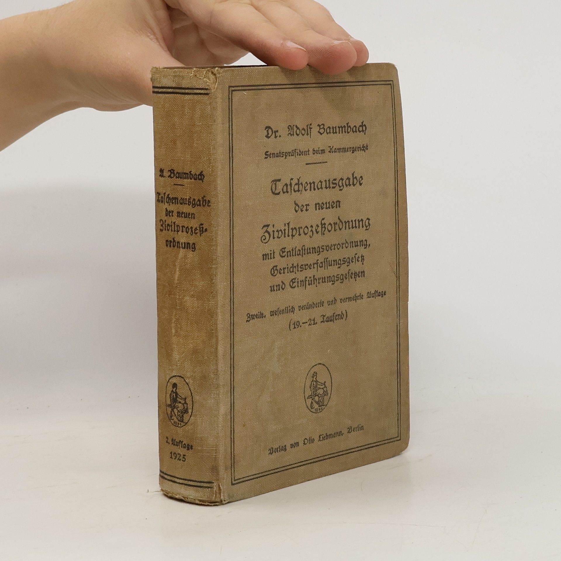 Adolf Baumbach Taschenausgabe der neuen Zivilprozessordnung