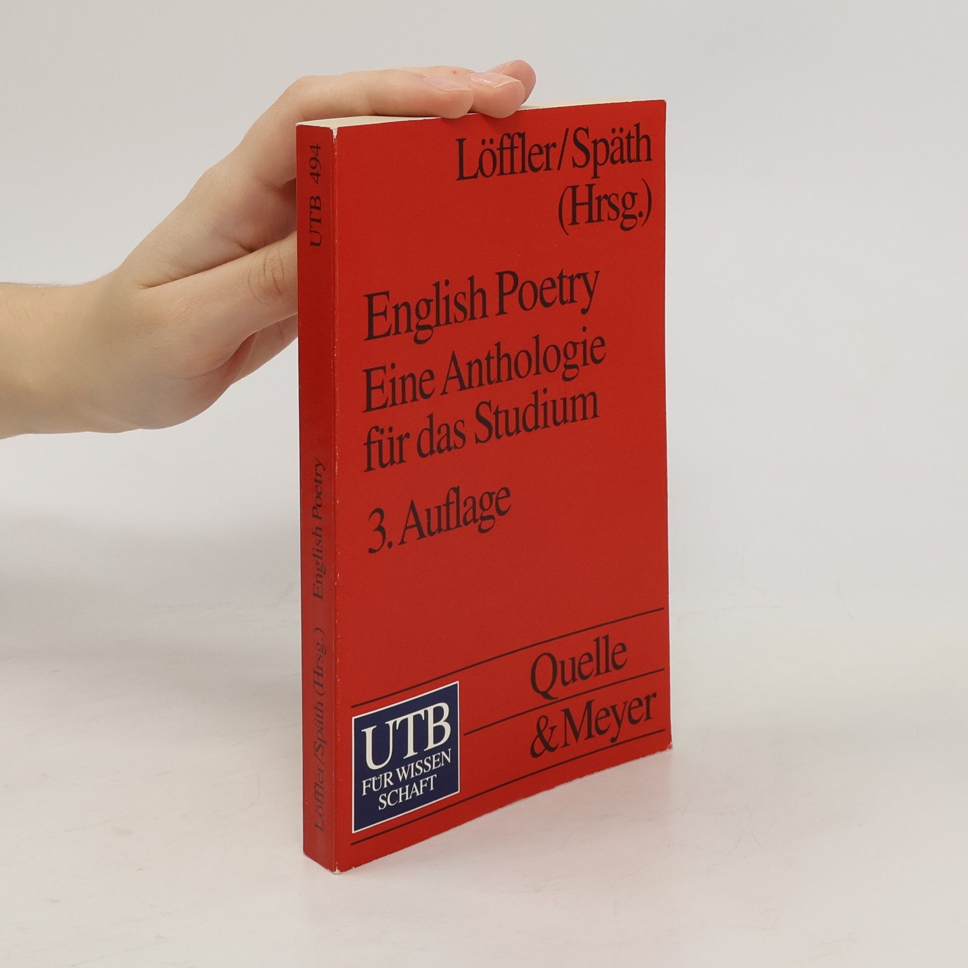 Arno Löffler English Poetry. Eine Anthologie für das Studium.