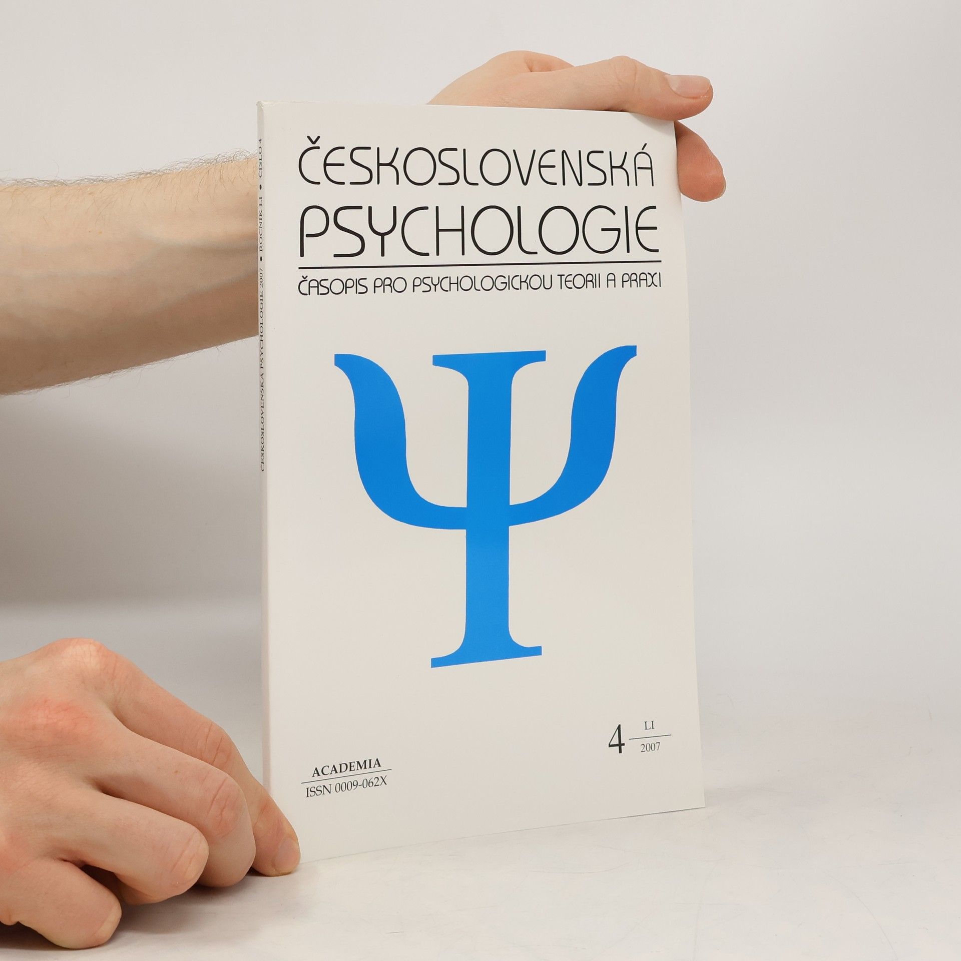 Collectif d'auteurs Československá psychologie 4/2007