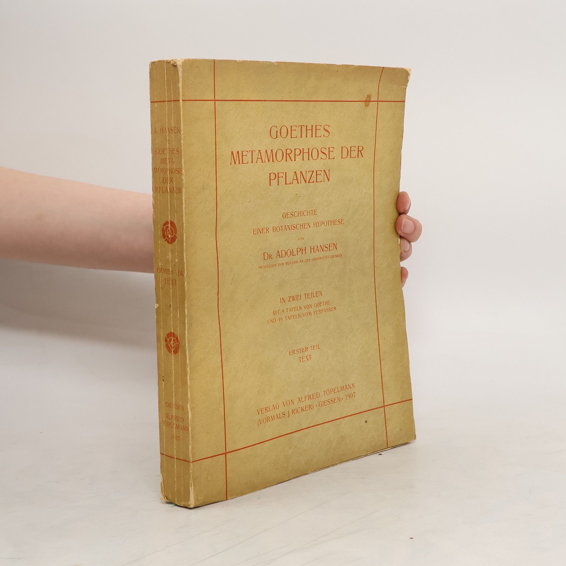 Adolf Hansen Goethes metamorphose der pflanzen 1