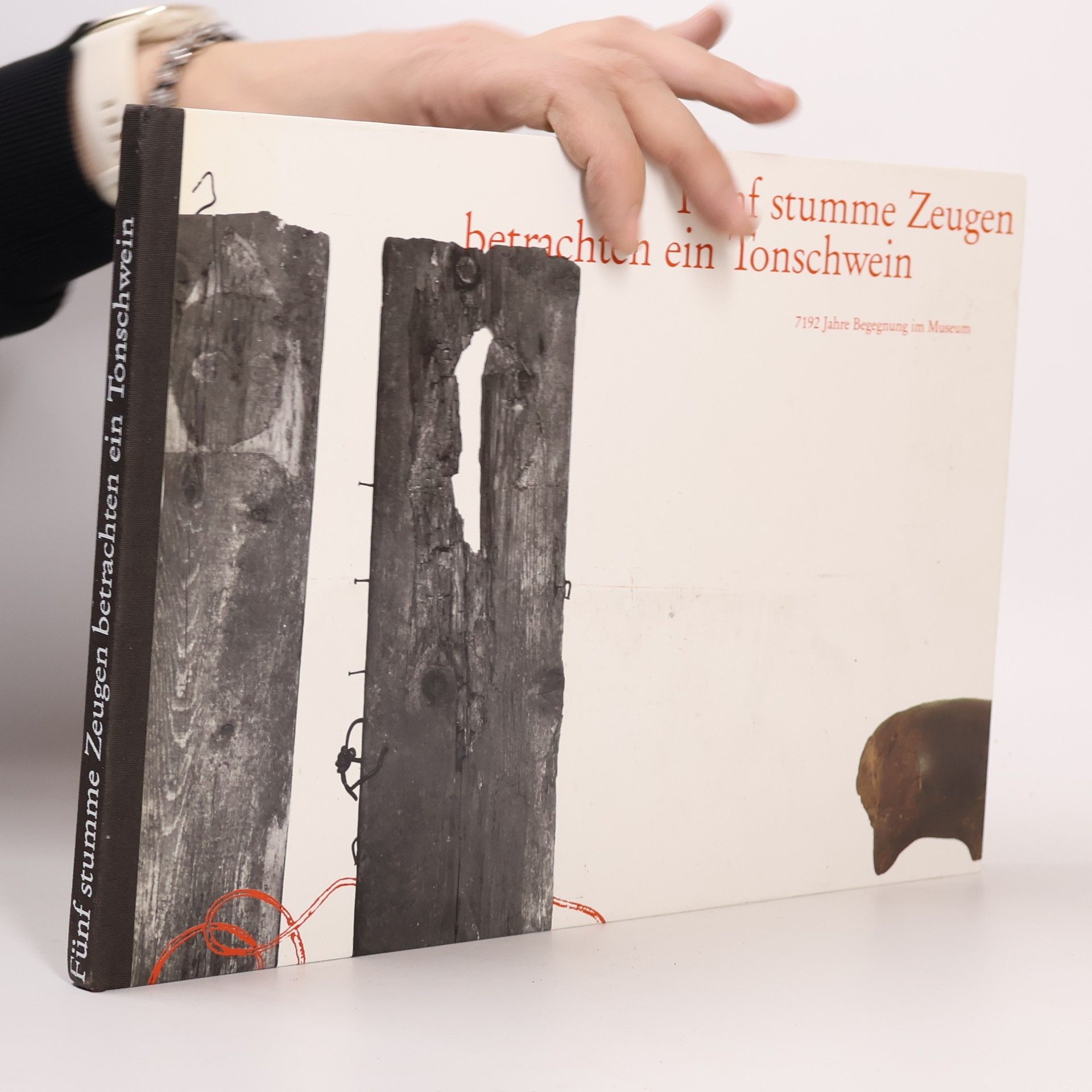 Jan Peter Thorbecke Fünf stumme Zeugen betrachten ein Tonschwein