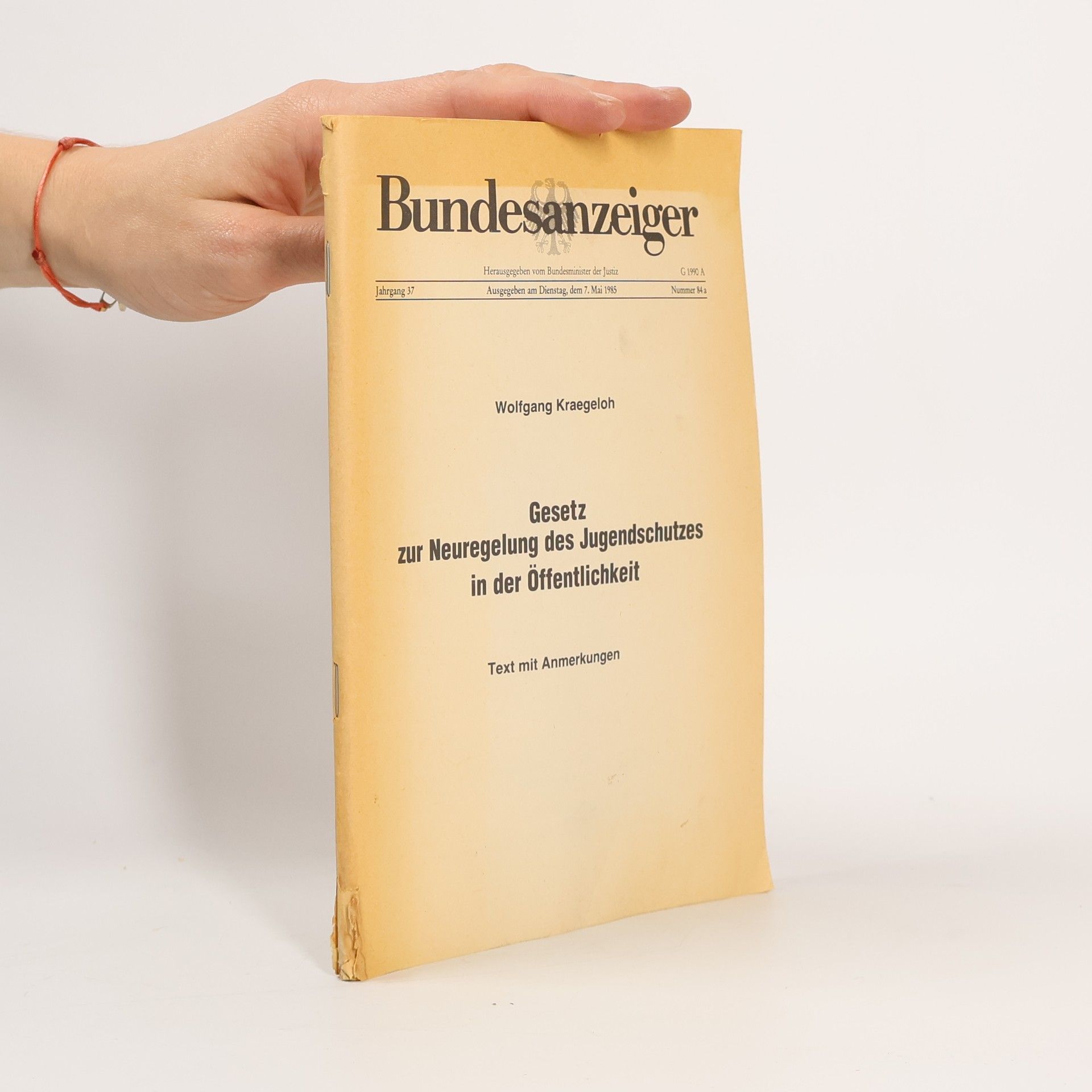 Gesetz zur Neuregelung des Jugendschutzes in der Öffentlichkeit