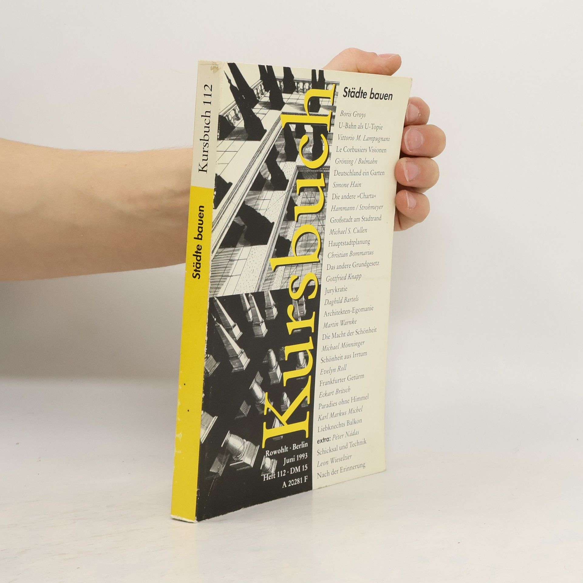 Boris Groys Kursbuch Heft 112: Städte bauen