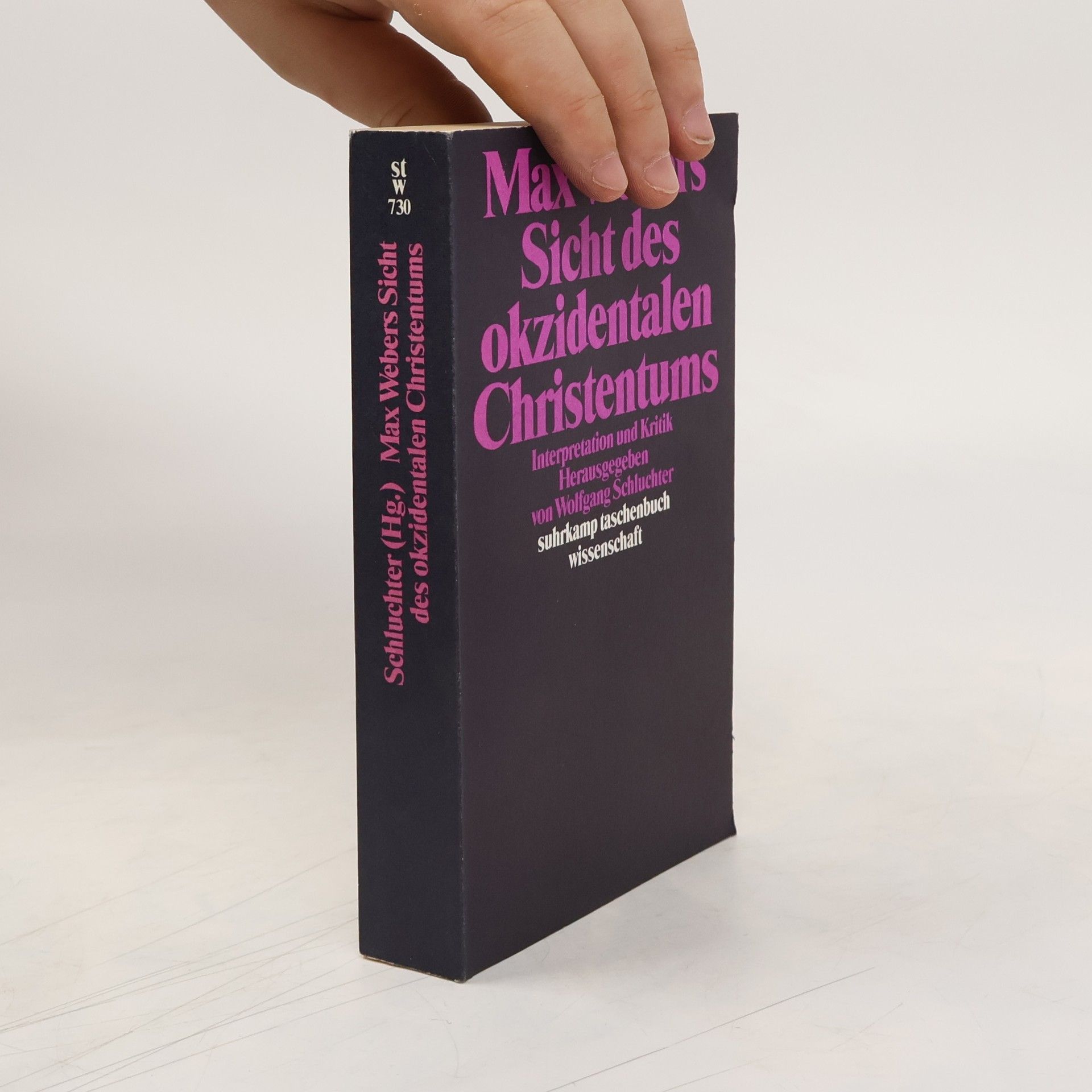 Wolfgang Schluchter Suhrkamp Taschenbuch Wissenschaft - 730: Max Webers Sicht des okzidentalen Christentums